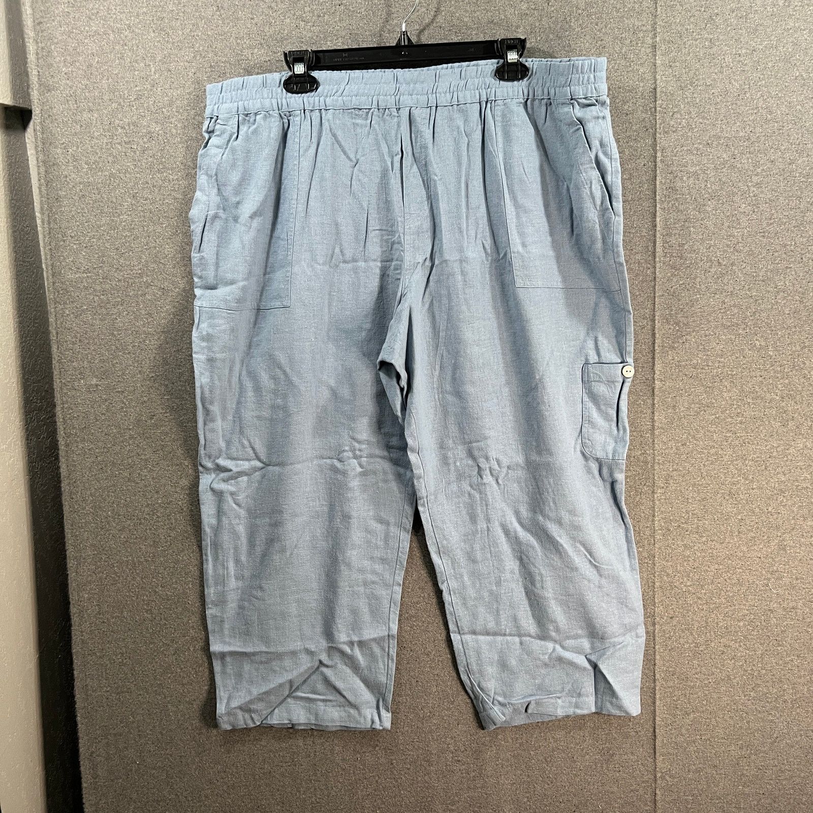 Other Susan Graver Pure Easy Linen Utility Crop Pant Faded Size 34" / US 12 / IT 48 - 1 Thumbnail