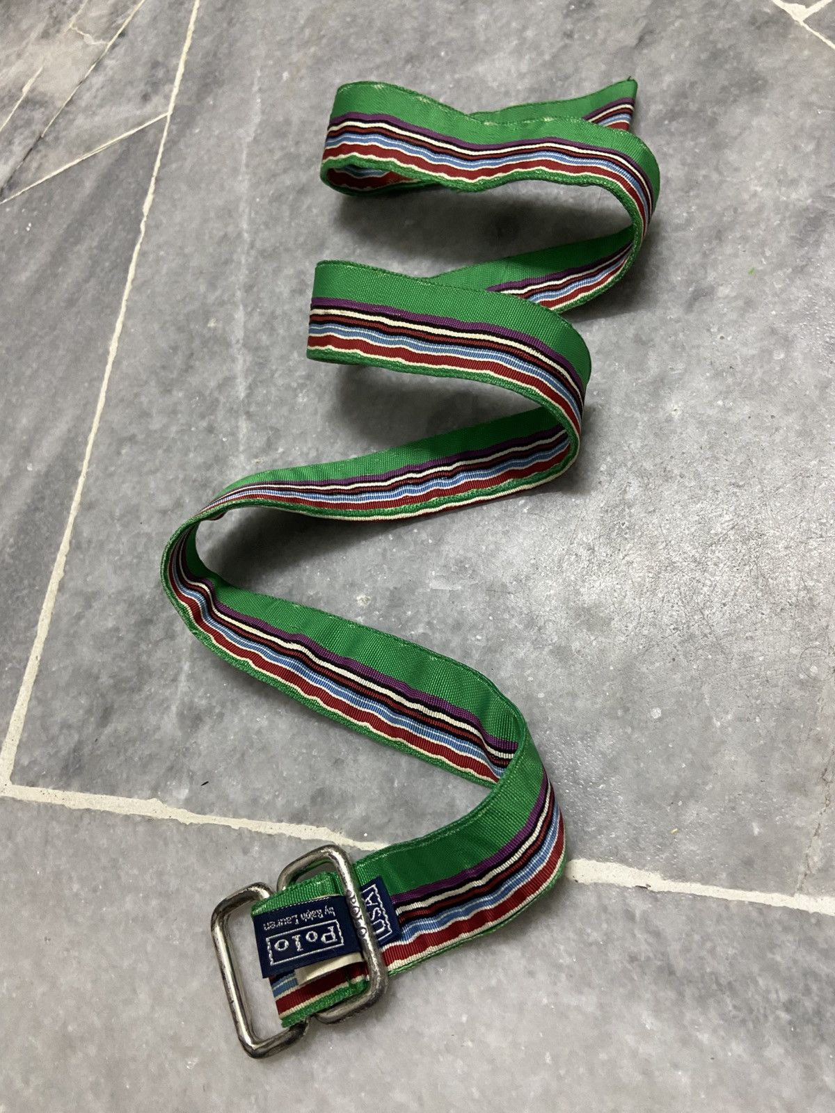 Polo Ralph Lauren Vintage Polo Ralph Lauren Striped Double D-Ring Belt Size ONE SIZE - 10 Thumbnail