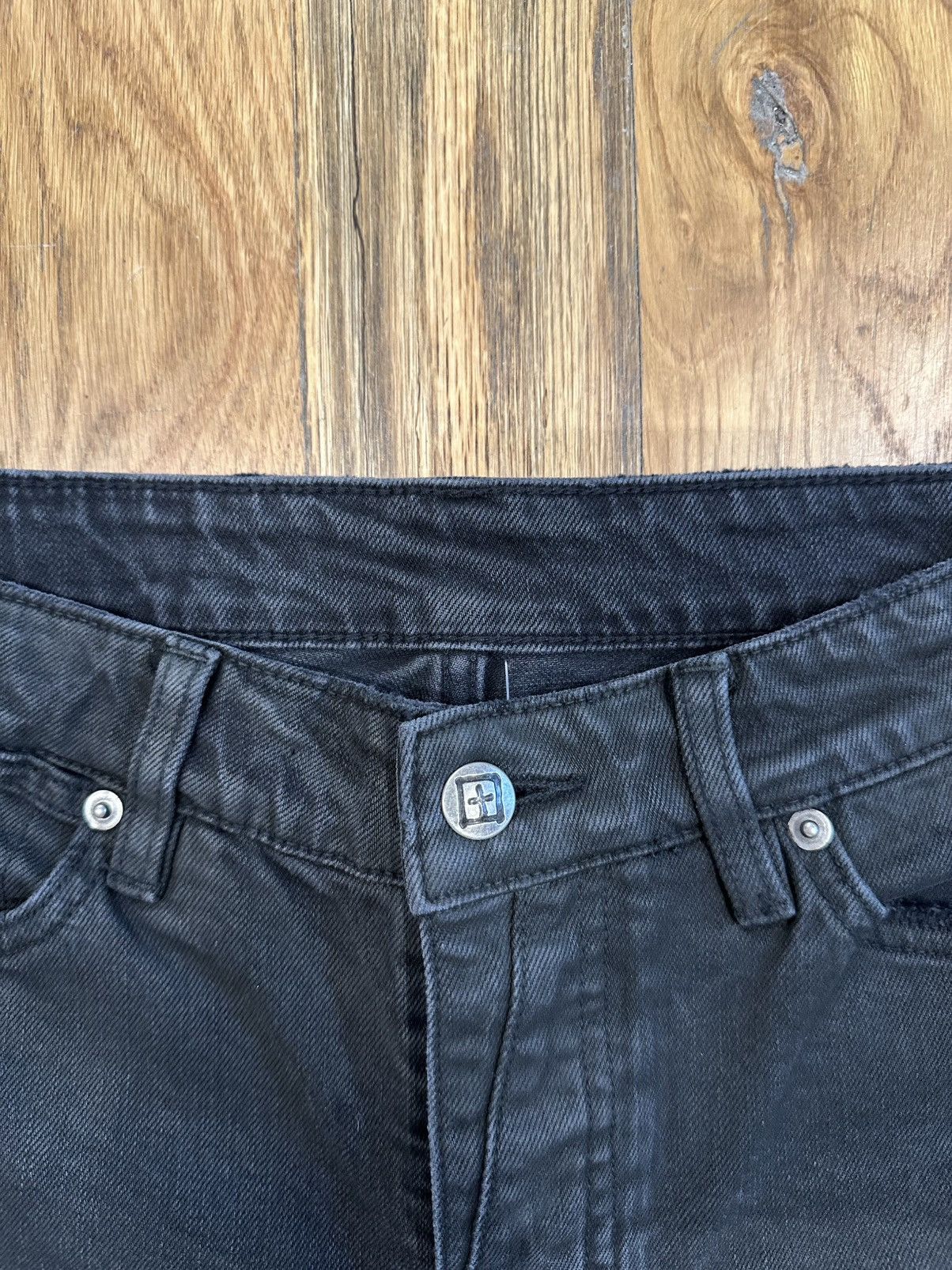 Ksubi Ksubi Plain Black Waxed Denim Jeans Size 30 Size US 30 / EU 46 - 3 Thumbnail