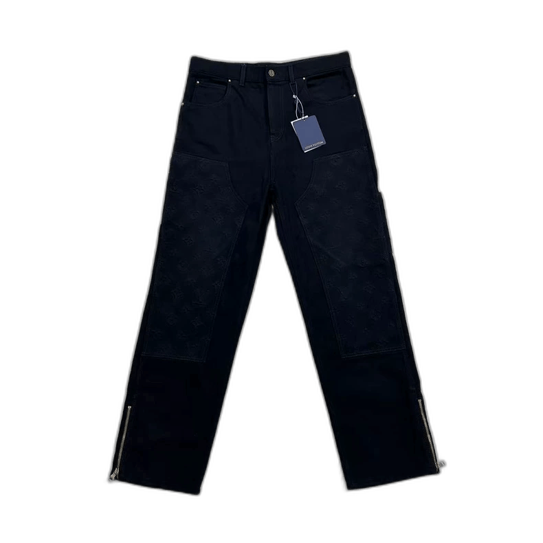 Louis Vuitton Louis Vuitton Embossed Denim Pants Size 31-2506 Size US 31 - 1 Thumbnail
