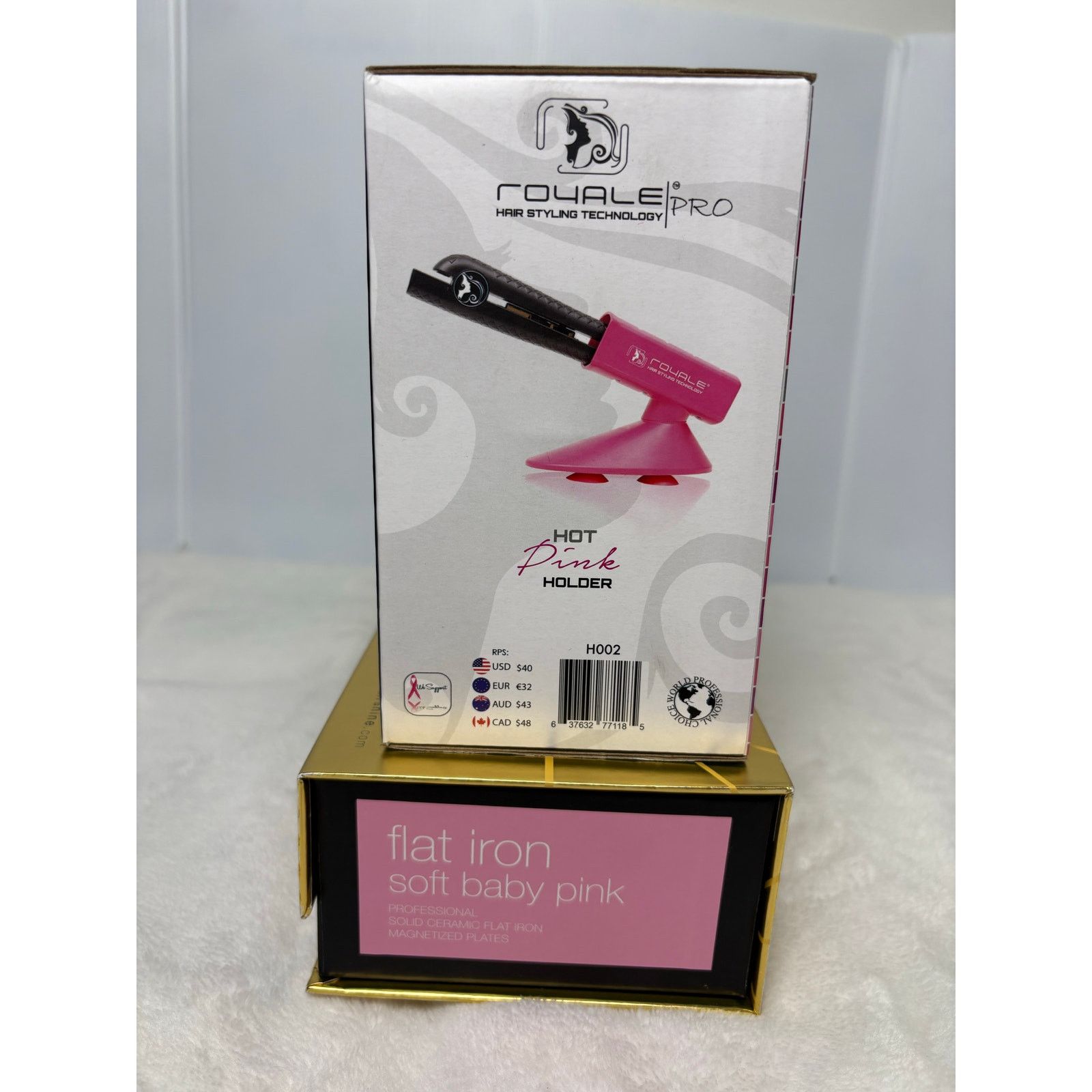 Jewelry Soleil Baby Pink Ceramic Flat Iron, Trio Oil & Holder Bundle Size ONE SIZE - 5 Thumbnail