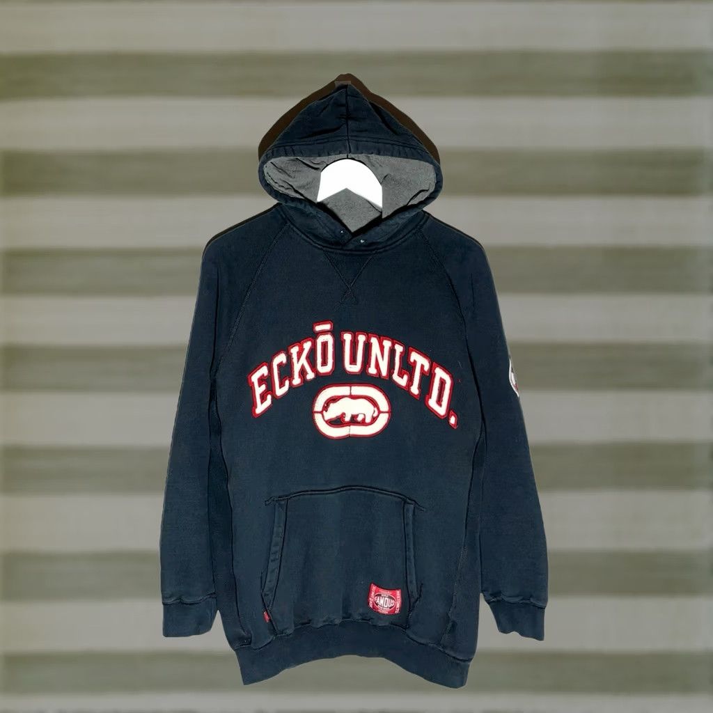 Vintage Vintage Ecko Unltd Hoodie Men’s M Black Red Rhino Logo Pullover Sweatshirt Size US M / EU 48-50 / 2 - 1 Thumbnail