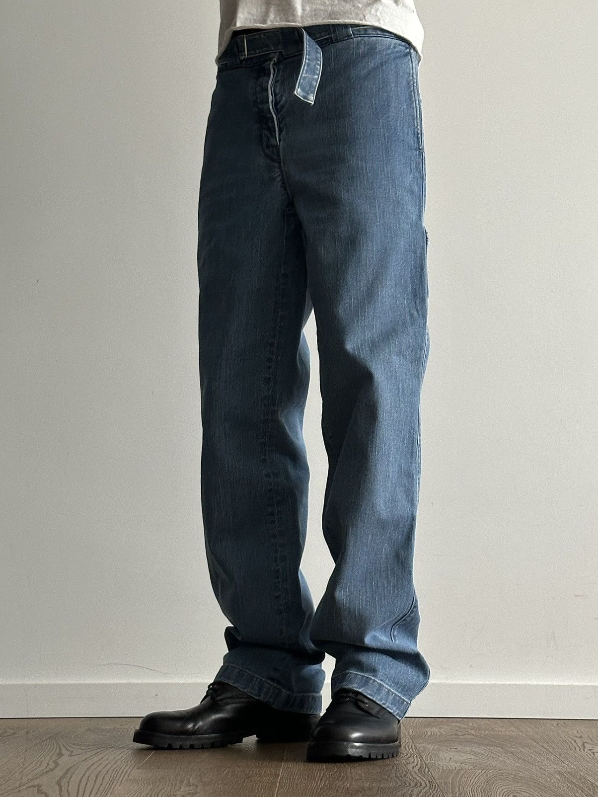 Prada Prada Belted Denim Work Pants Size US 30 / EU 46 - 2 Thumbnail