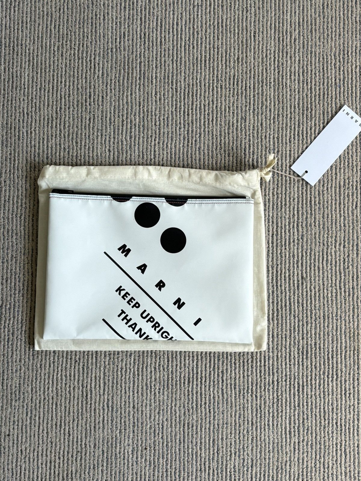 “Handle With Care” Print Pouch