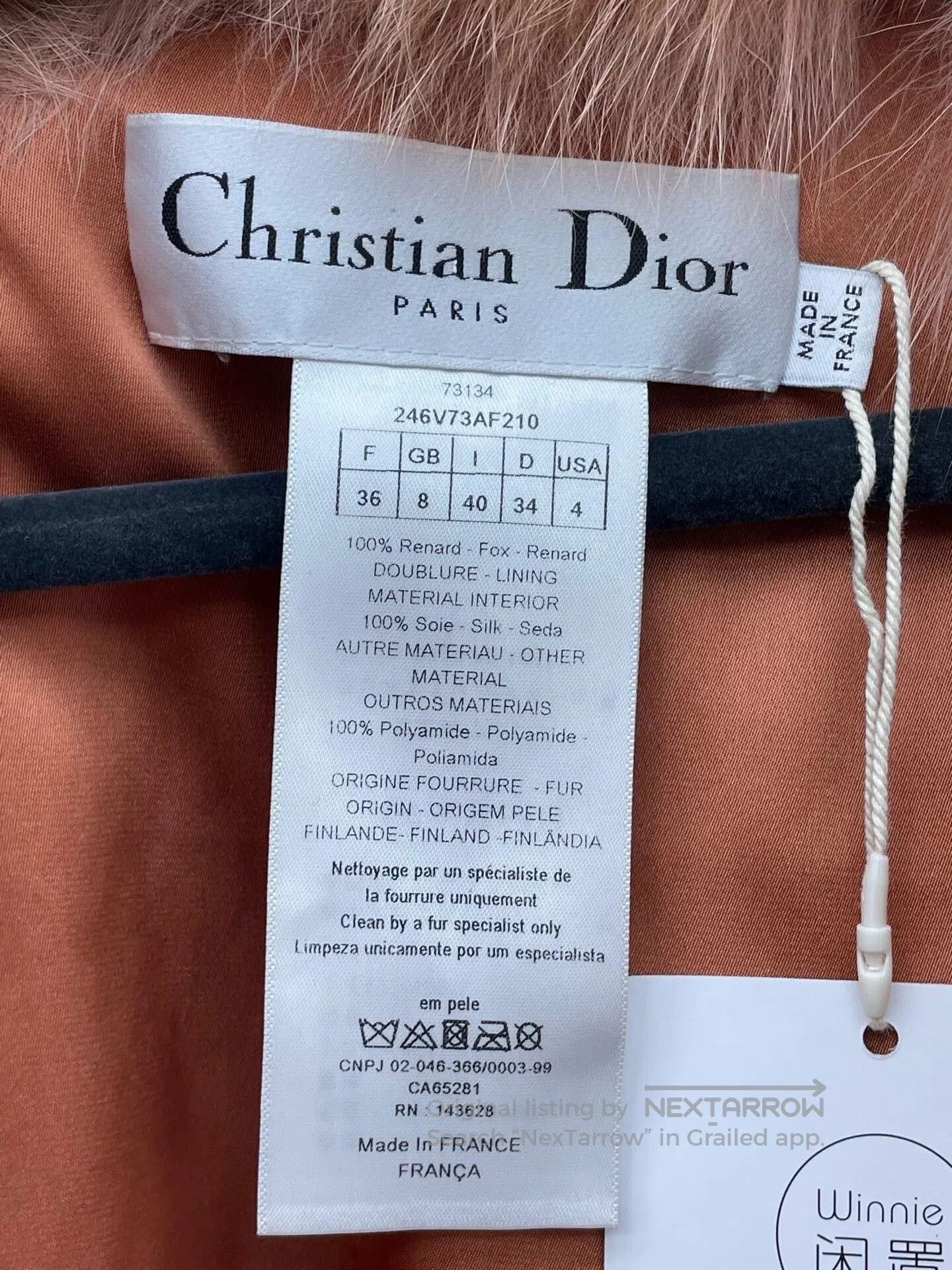 Dior Dior Fox Fur Cape Vest. Size XS / US 0-2 / IT 36-38 - 7 Thumbnail