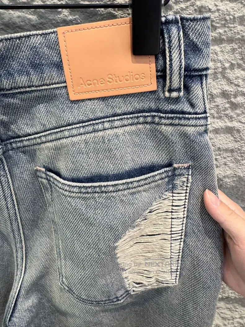 Acne Studios Acne Studios Zipper High Waisted Flared Jeans, Blue Size 25" / US 0 / IT 36 - 5 Thumbnail