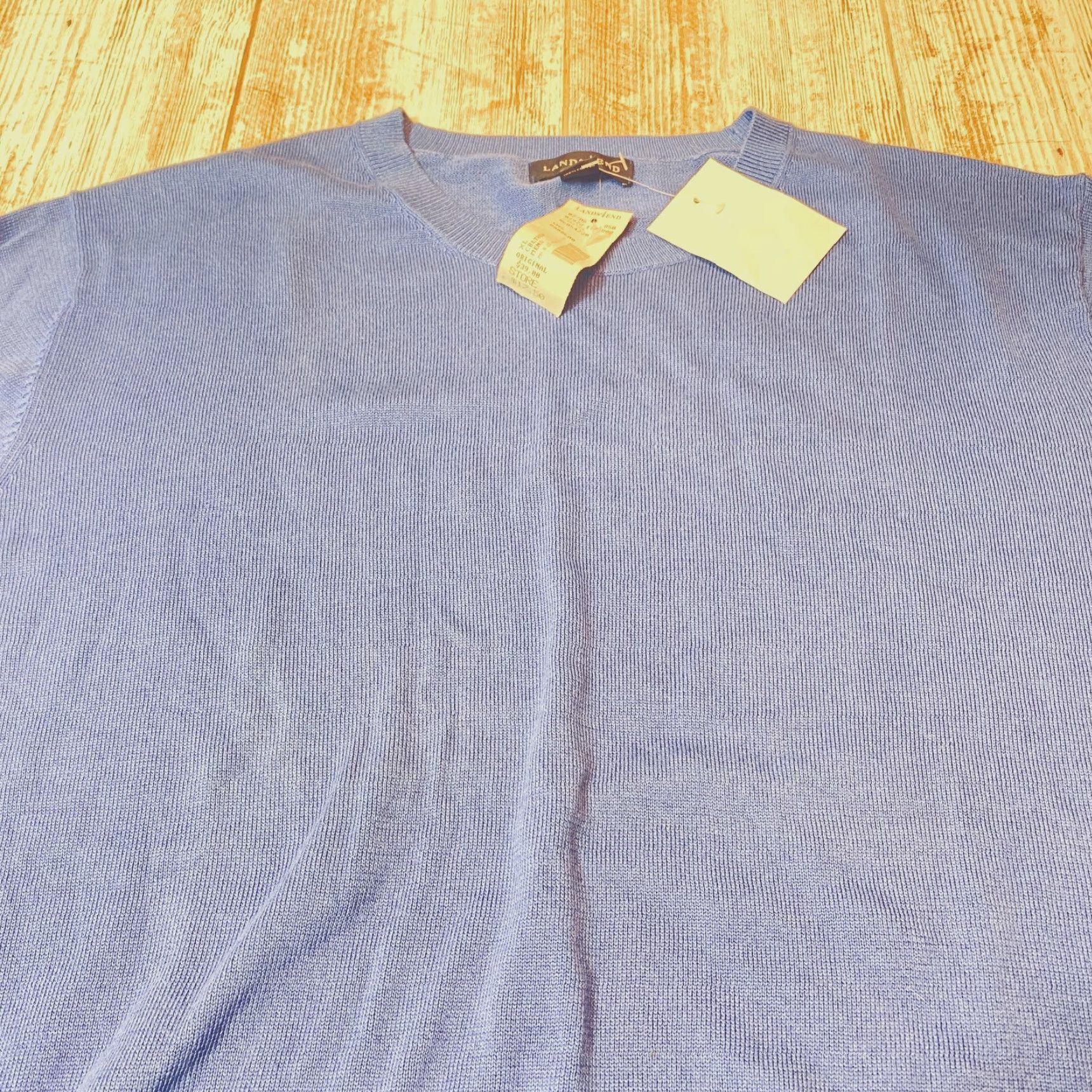 Lands' End VINTAGE Lands’ End Men’s XL Blue Cotton Crew Neck Pullover Sweater VTG VTG Size US XL / EU 56 / 4 - 5 Thumbnail