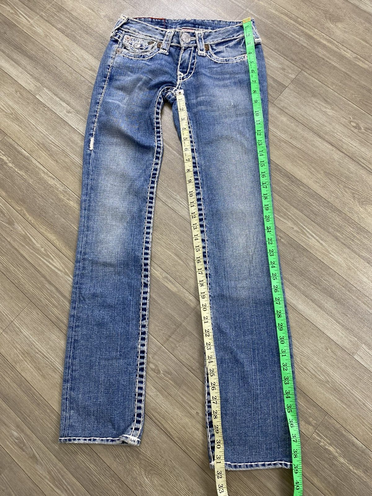 True Religion 2000s True Relligion Billy Super T Slim Straight Jeans Size US 26 / EU 42 - 20 Thumbnail