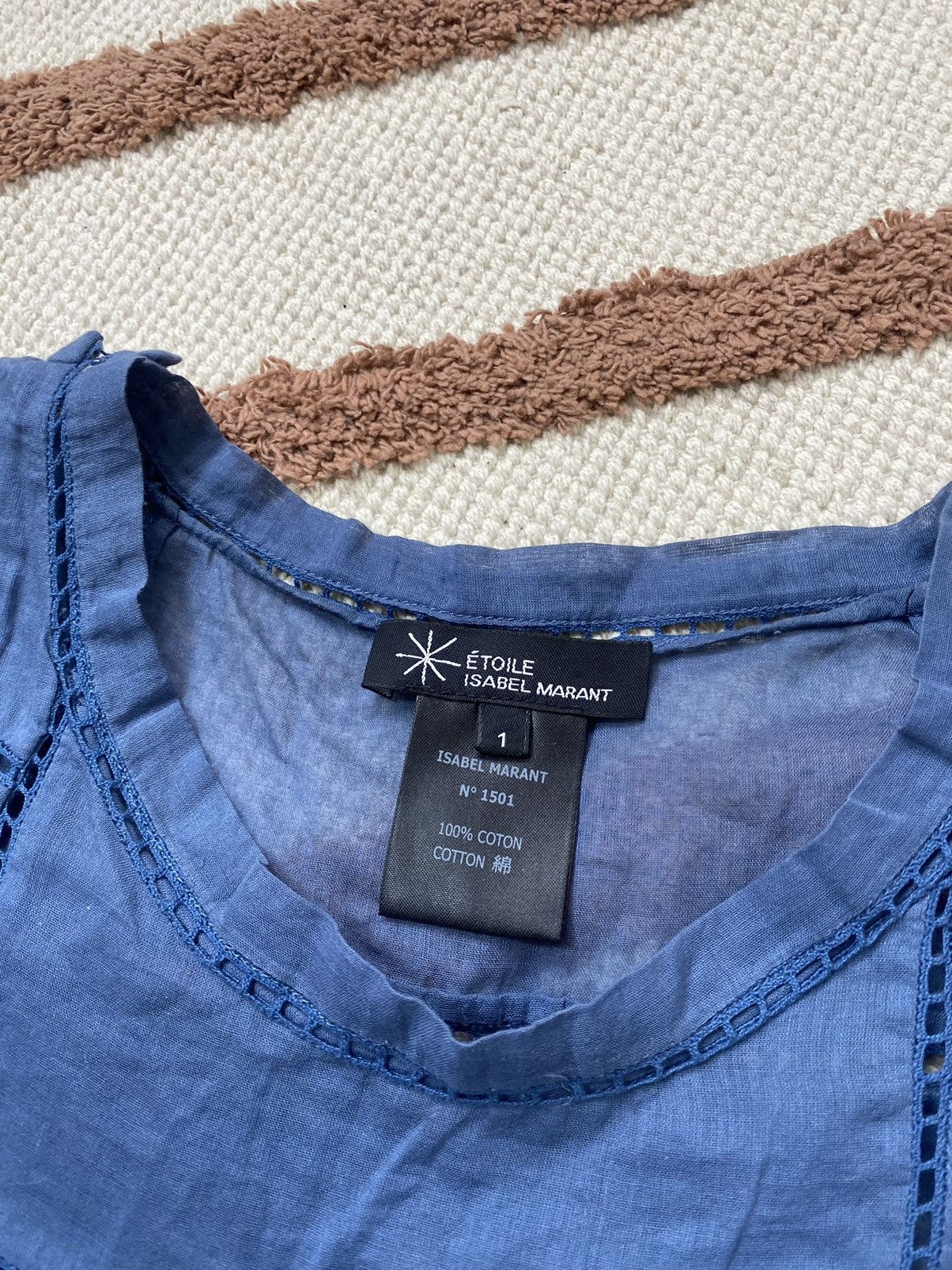 Isabel Marant VINTAGE ISABEL MARANT BLUE MESH BLOUSE Size M / US 6-8 / IT 42-44 - 3 Thumbnail