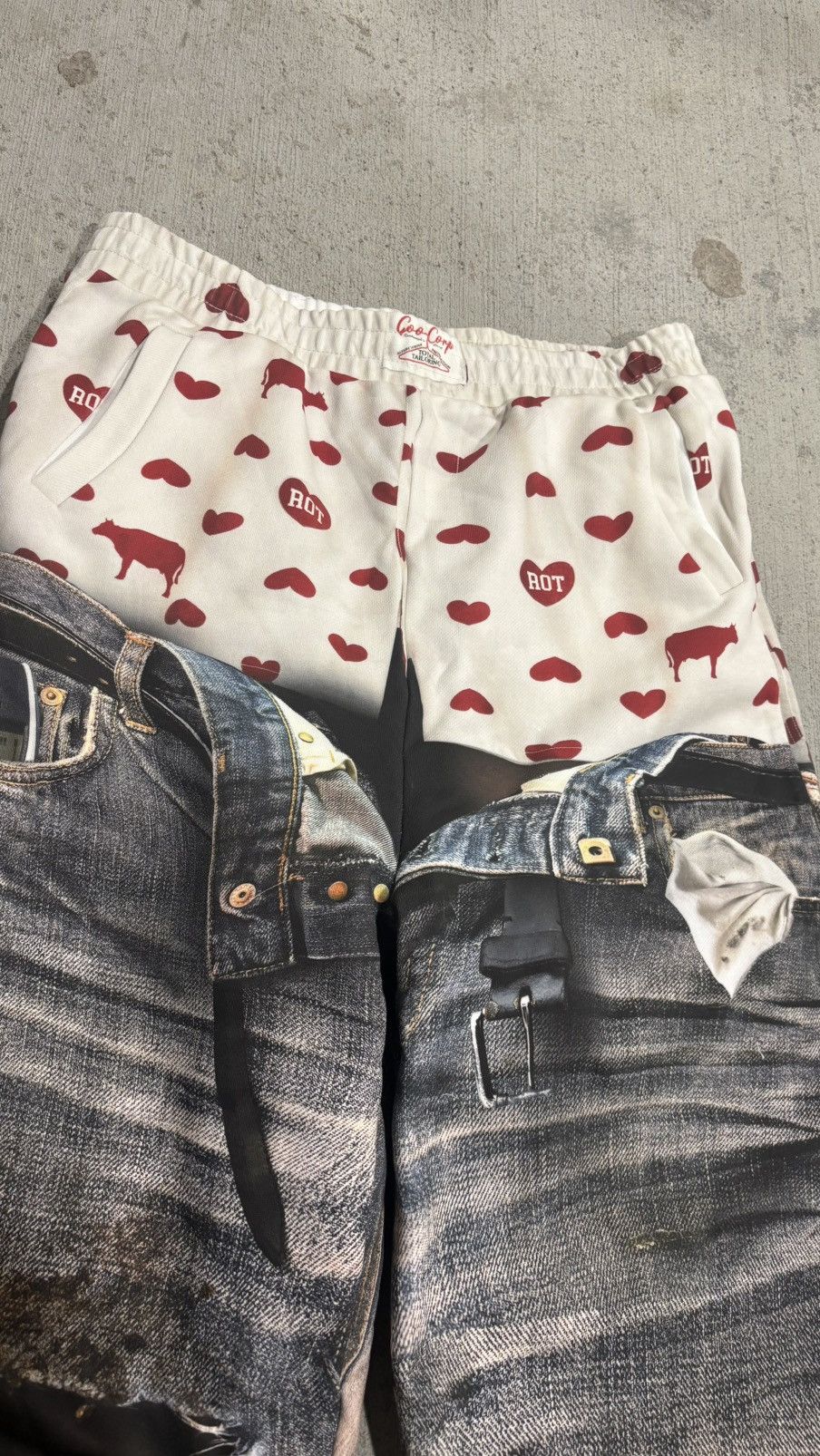 Designer Rotborough “Bad Day Sweatpants” Trompe L'Oeil Size US 32 / EU 48 - 6 Thumbnail