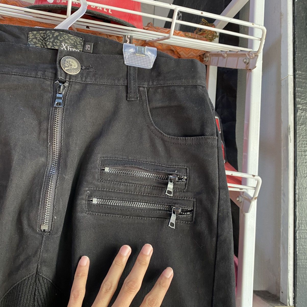 Japanese Brand 💥BONDAGE💥Archival Xfrm Japan Sick Punk Style Cargo Denim Size US 32 / EU 48 - 10 Thumbnail