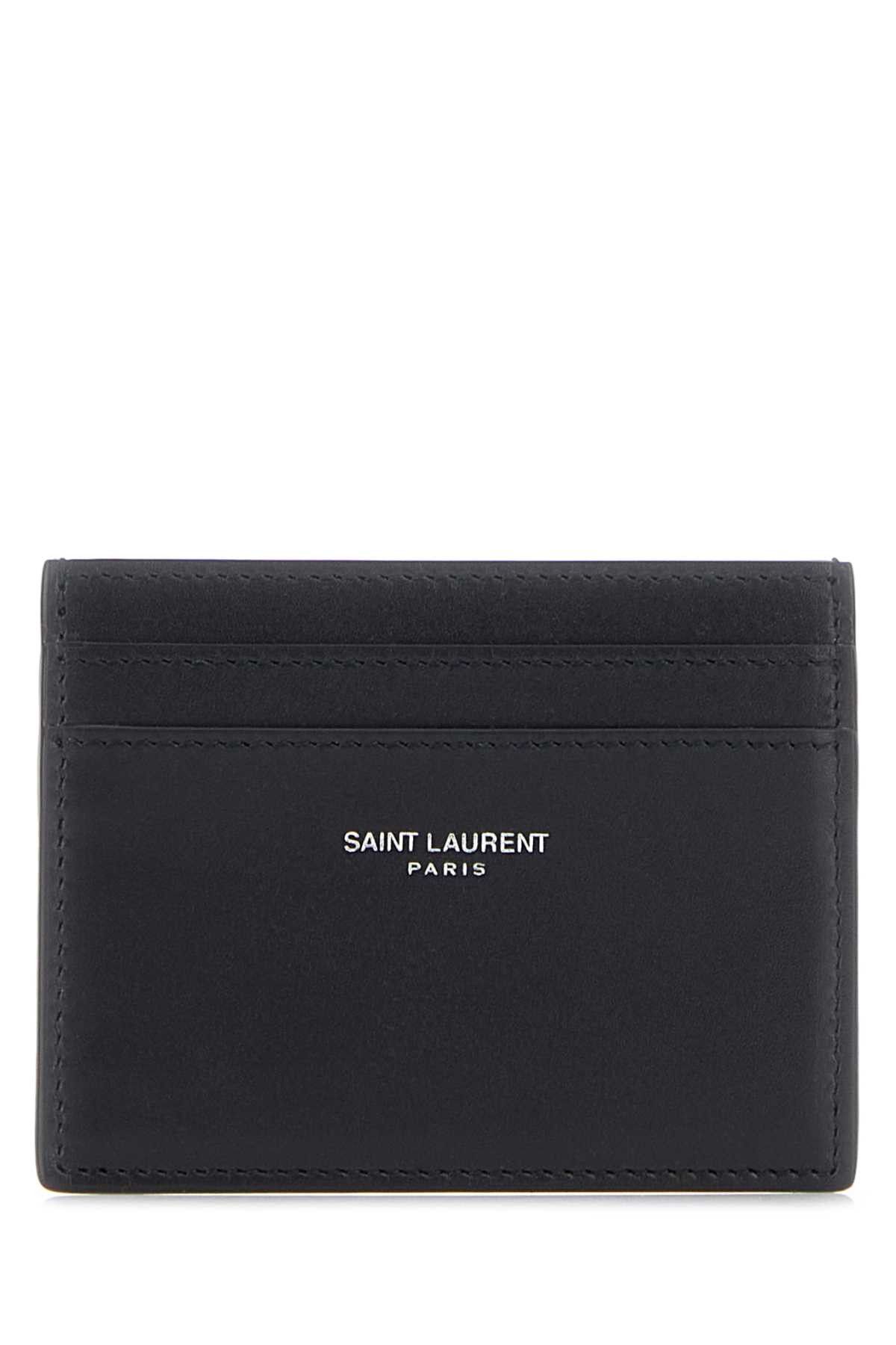 Saint Laurent Paris Black Leather Card Holder Size ONE SIZE - 1 Thumbnail