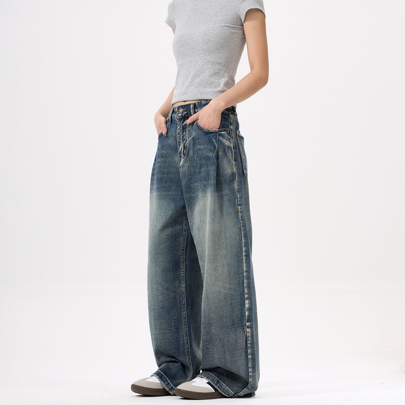 Japanese Brand American-style distressed baggy wide-leg jeans for men Size US 32 / EU 48 - 2 Thumbnail