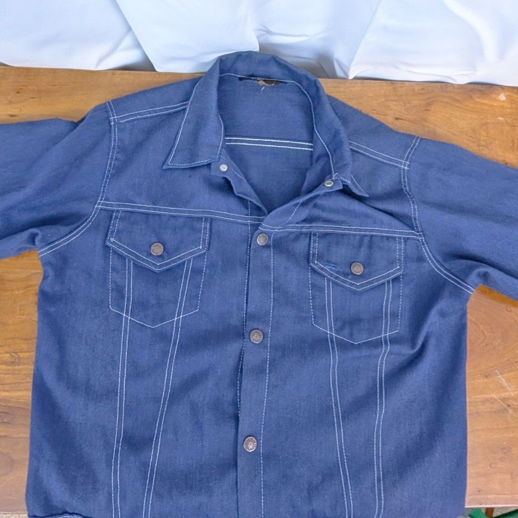 Sears × Vintage 70's Sears Put On Shop Men's Selvedge Denim Jacket 40 Size US M / EU 48-50 / 2 - 5 Thumbnail