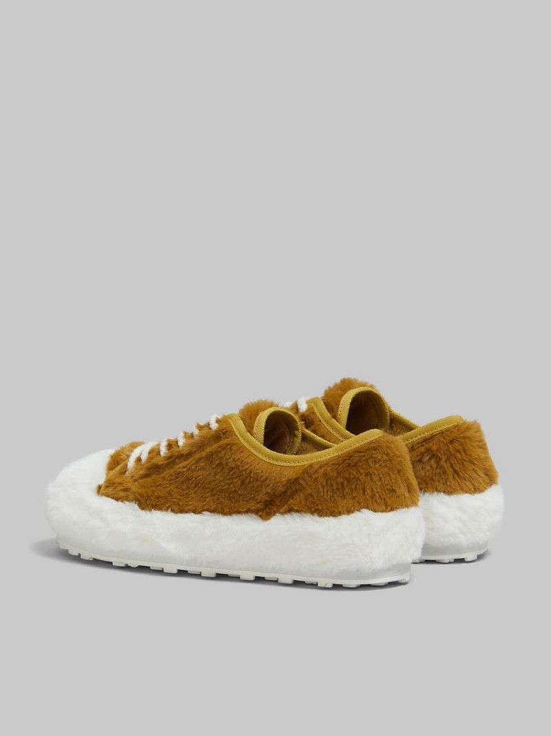 Marni o1w1db11225 Two-Tone Faux-Fur Sneaker in Yellow Size US 7 / IT 37 - 3 Thumbnail