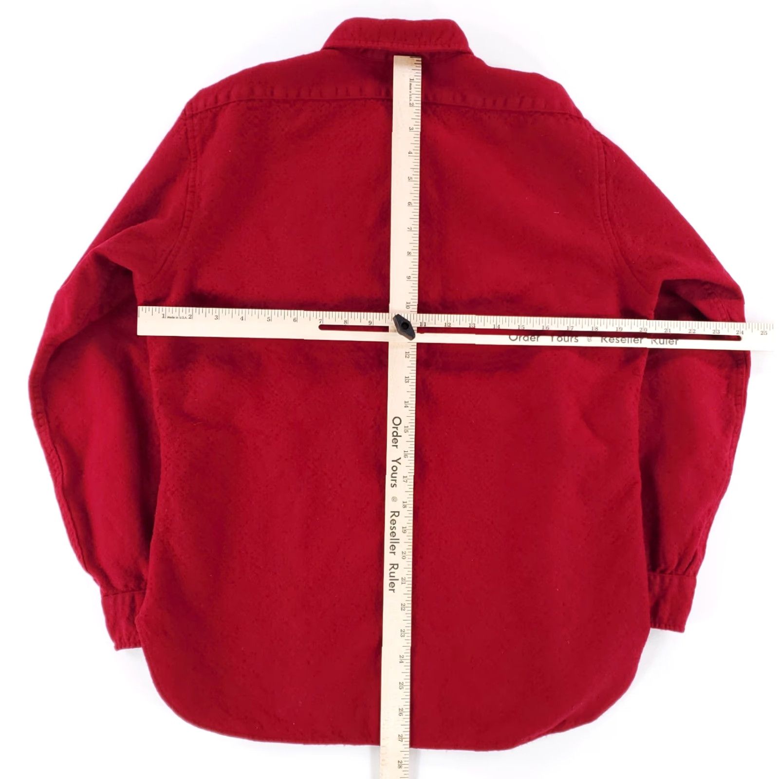 Pendleton VINTAGE Pendleton Button-Up Shirt Long Sleeve Mens L Red 100% Wool Solid 70s 80s Size US L / EU 52-54 / 3 - 5 Thumbnail