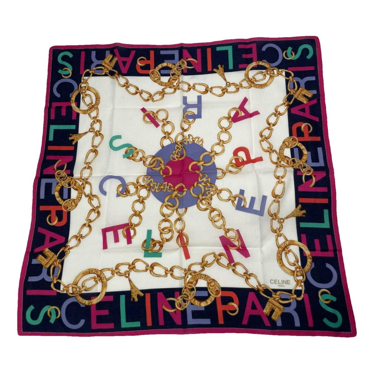 Celine Multicolour Silk Scarf Size ONE SIZE - 1 Thumbnail