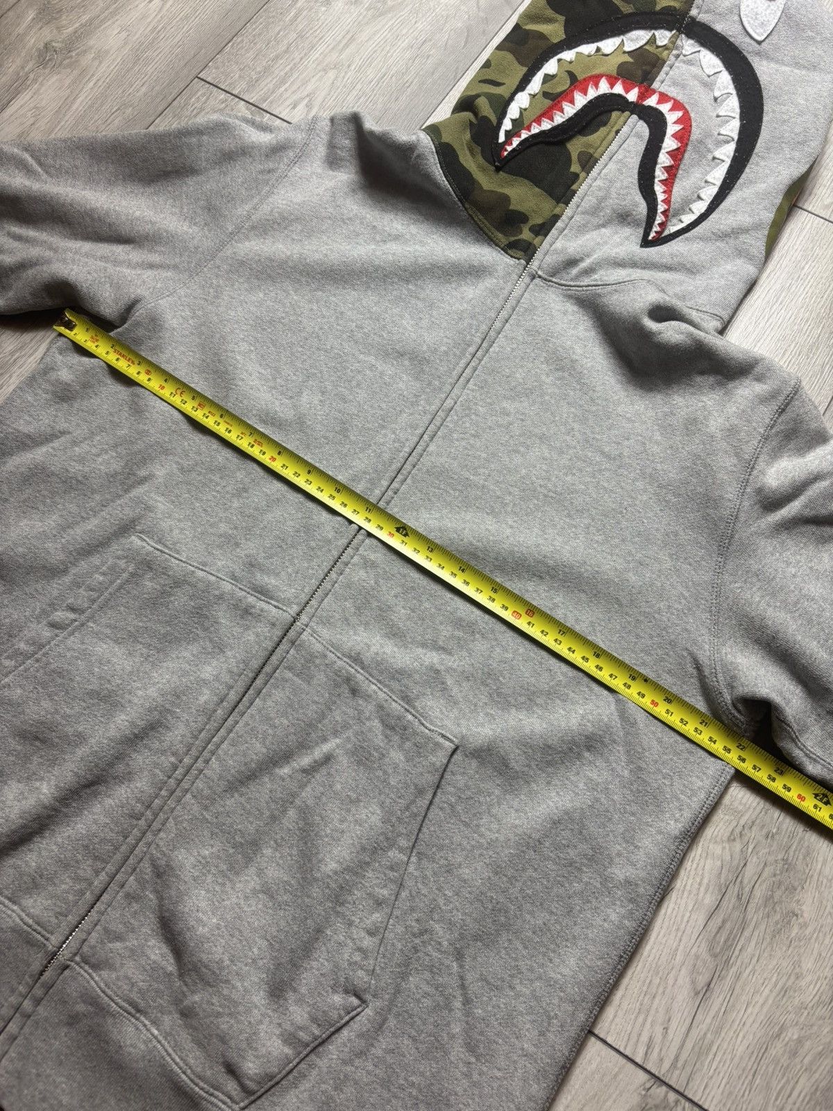 Bape Bape half camo shark full zip hoodie Size US L / EU 52-54 / 3 - 9 Thumbnail