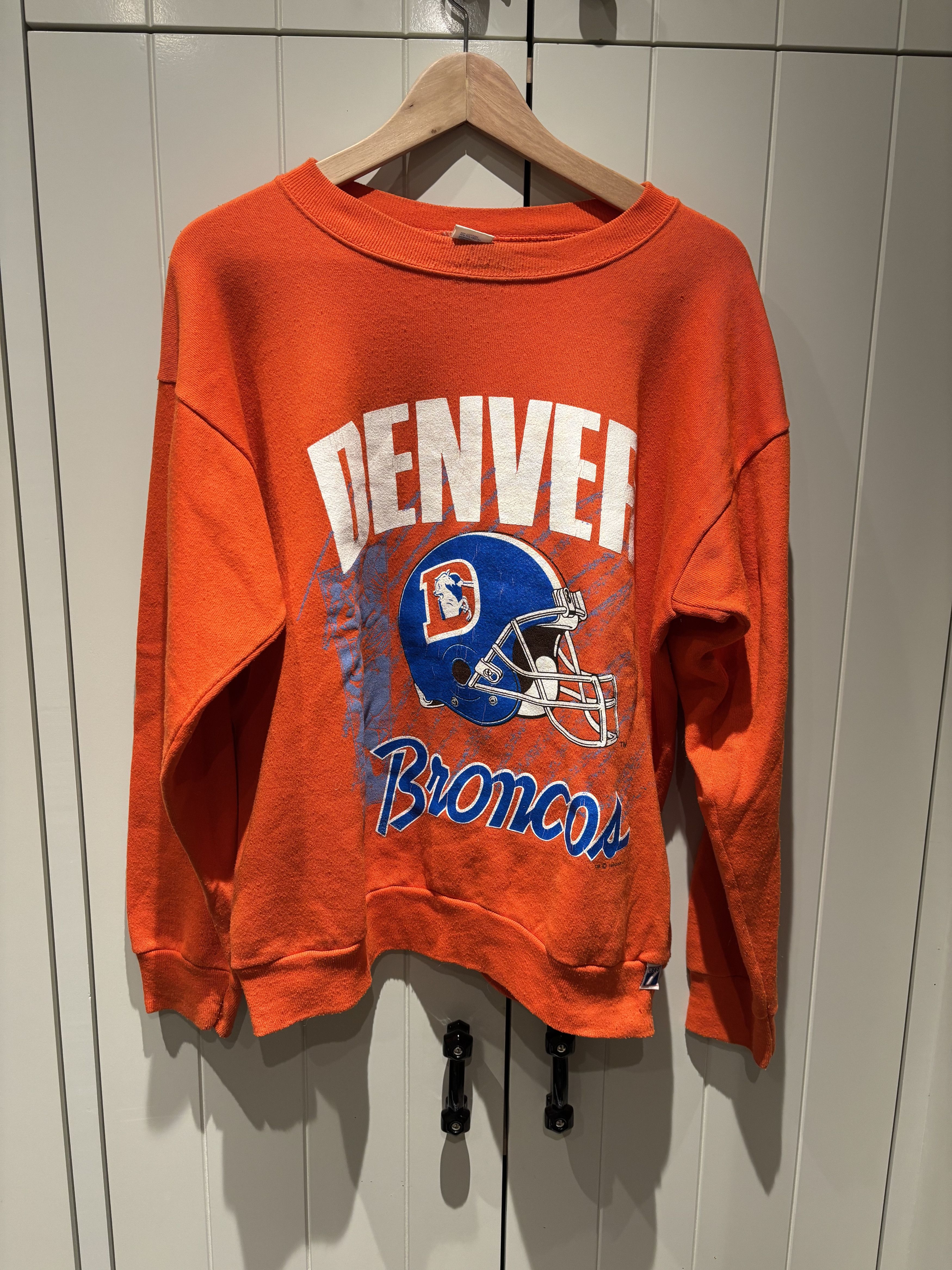 Logo 7 Vintage Denver Broncos Orange Crewneck Sweatshirt Size US L / EU 52-54 / 3 - 2 Thumbnail