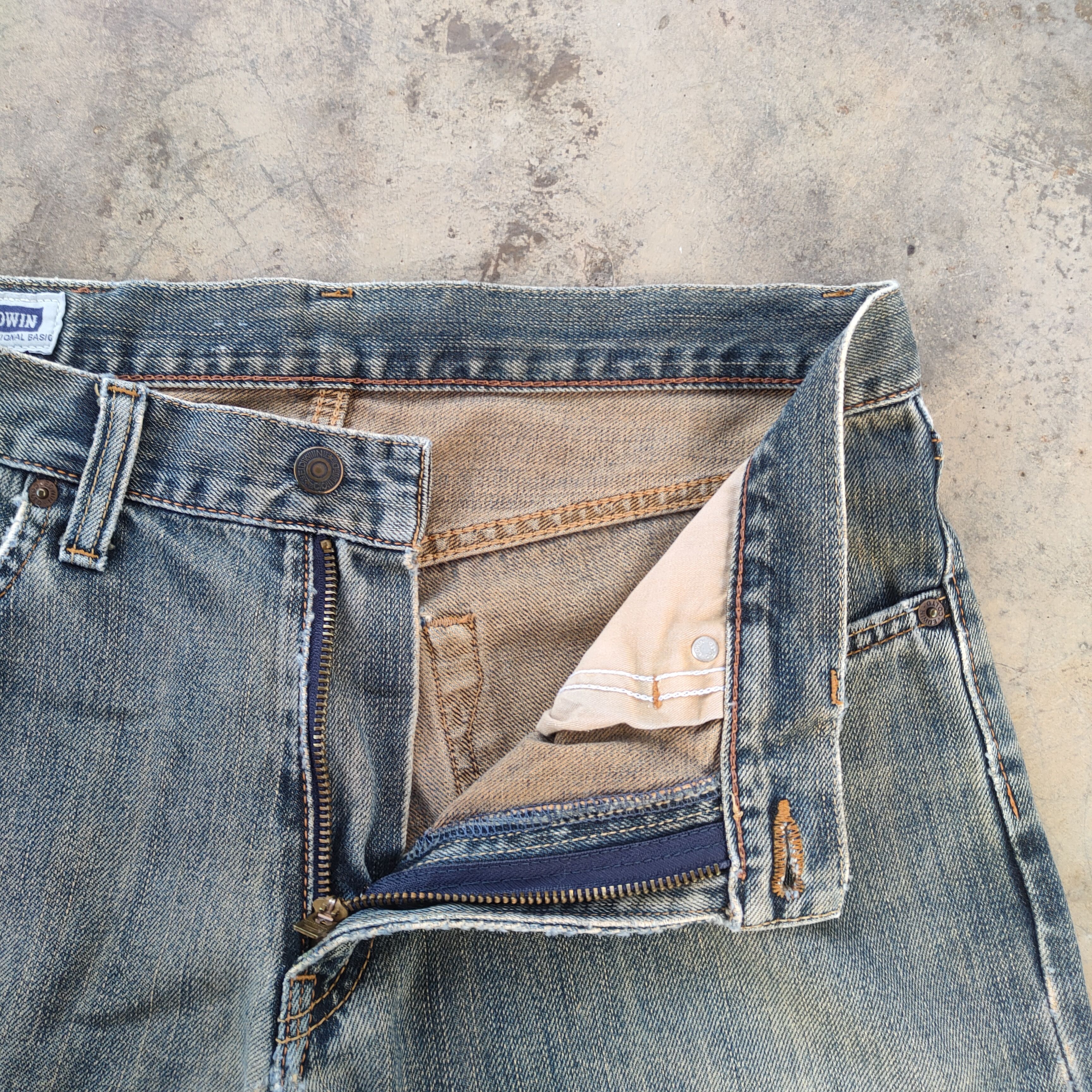 Edwin VINTAGE EDWIN 404 RUSTY FADED JEANS DENIM PANTS Size US 33 - 9 Thumbnail