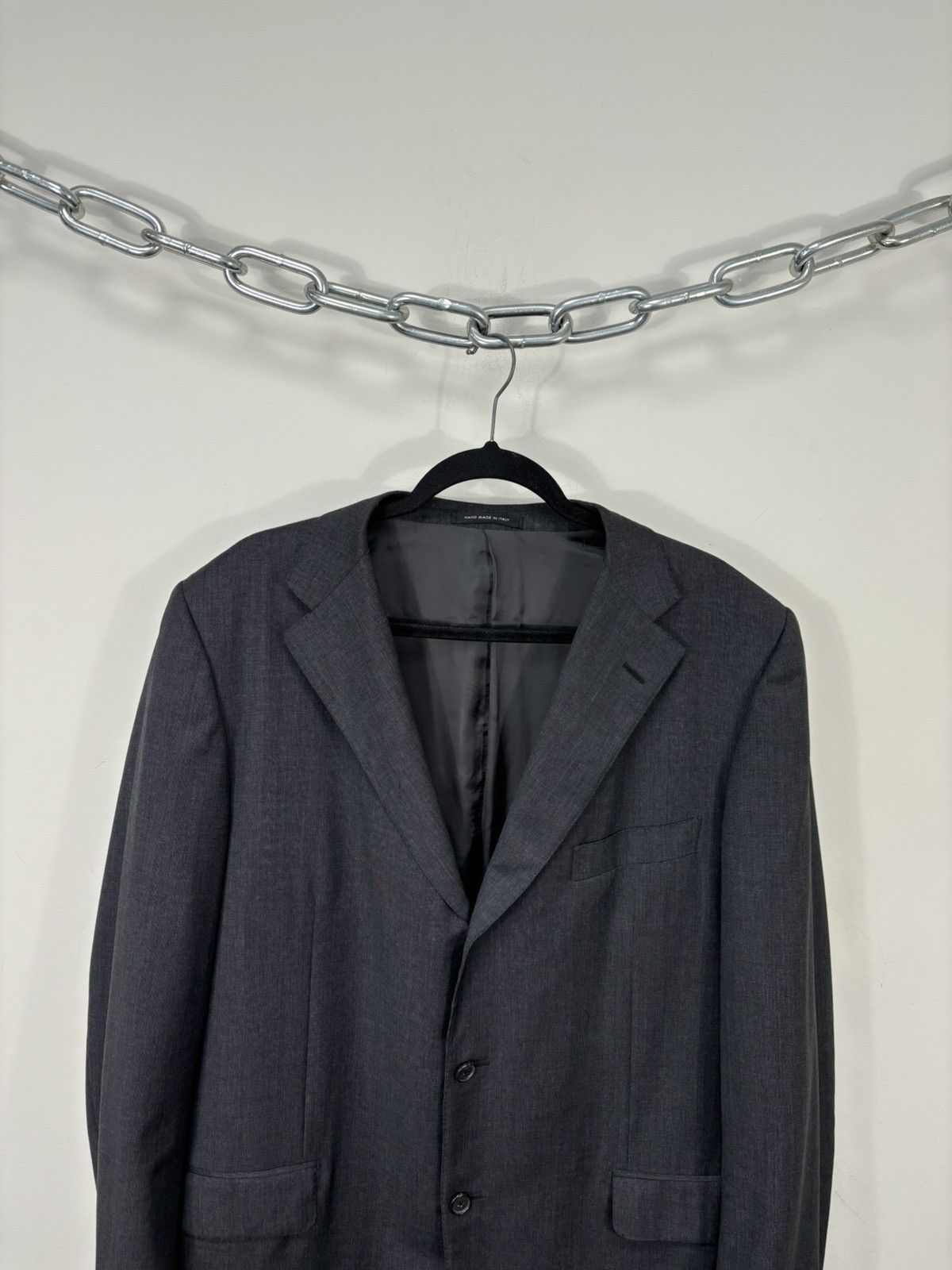 Caruso Raffaele Caruso Loro Piana Wool Men’s Gray Blazer Jacket Size 46L - 4 Thumbnail