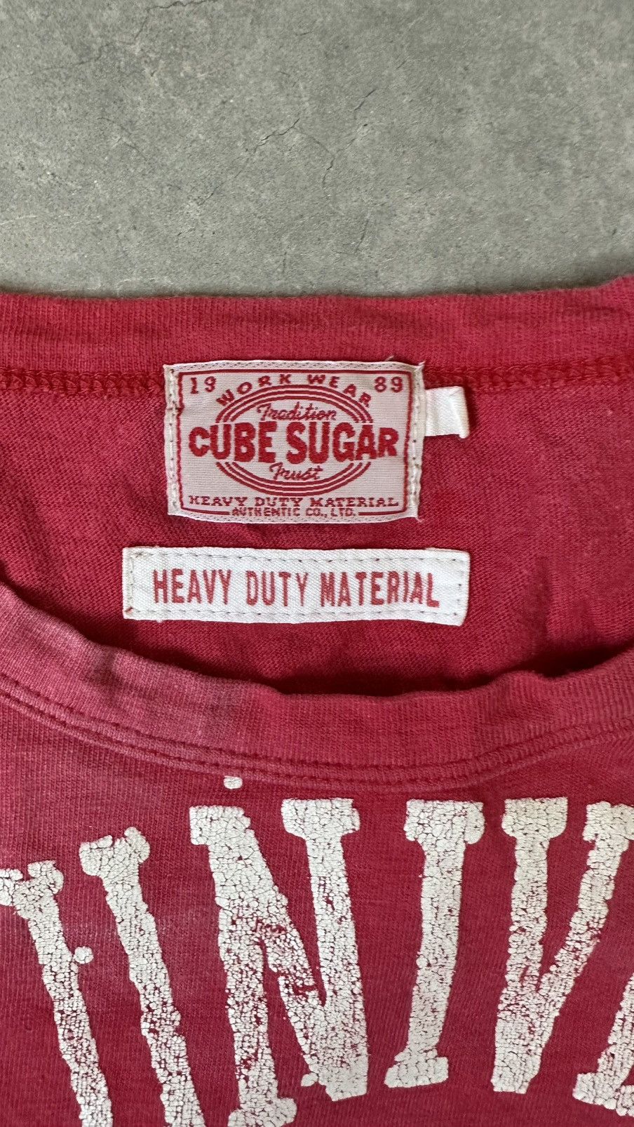 Japanese Brand VINTAGE CUBE SUGAR LEWIS UNIVERSITY FADED TEE Size US S / EU 44-46 / 1 - 5 Thumbnail