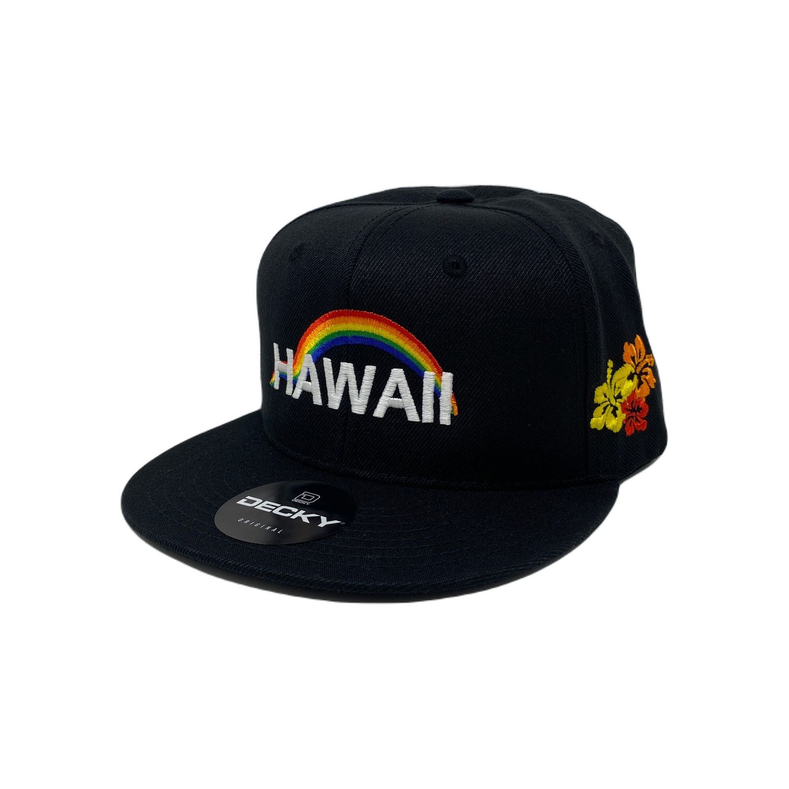 Other Hawaii Aloha Hibiscus Rainbow Island Love Snapback Hat Size ONE SIZE - 2 Thumbnail