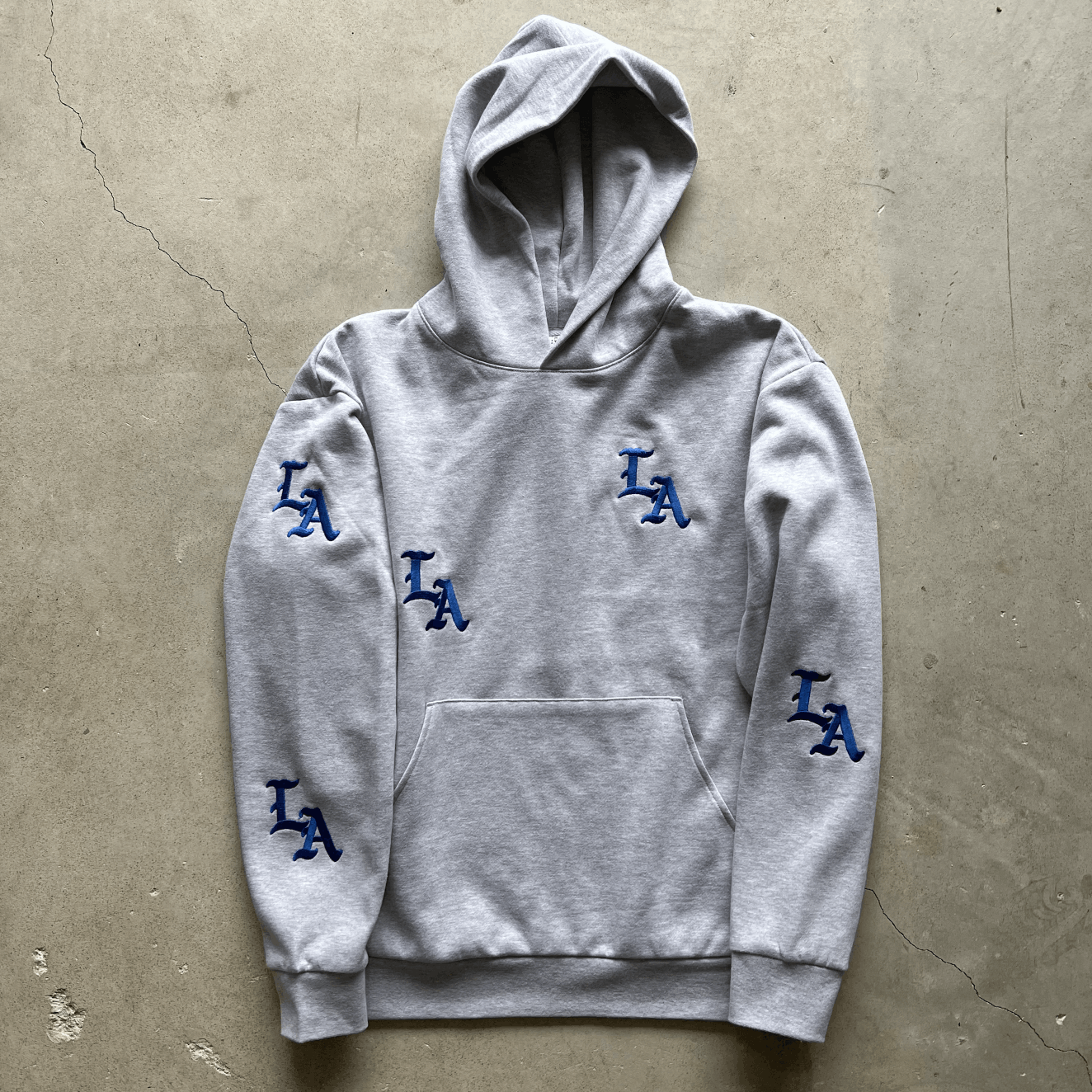 Prolific Los Angeles LA Hoodie Gray Embroidered Size US XL / EU 56 / 4 - 2 Thumbnail