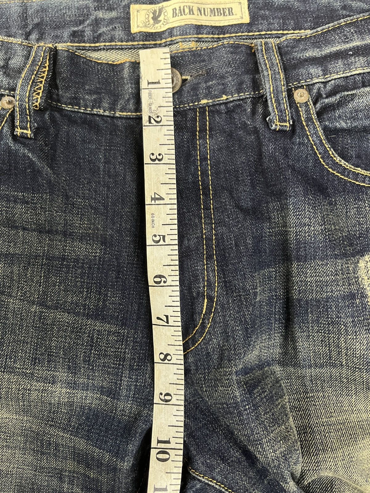Japanese Brand Distressed Back Number Boro Sashiko Style Patchwork Capri Size US 34 / EU 50 - 9 Thumbnail