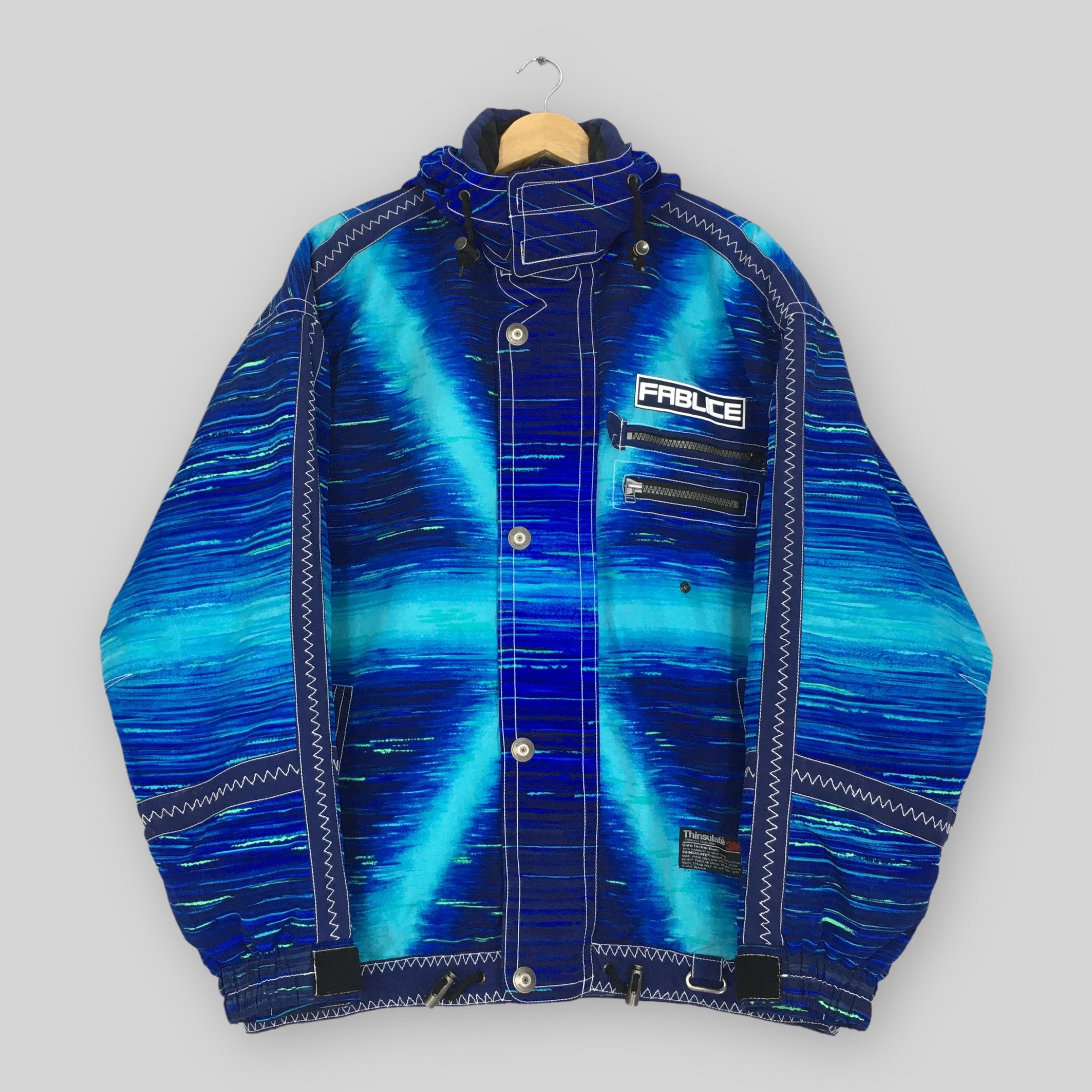 vintage 希少♪ スキーウェア スノボー　特大3L青上下 FABLICE