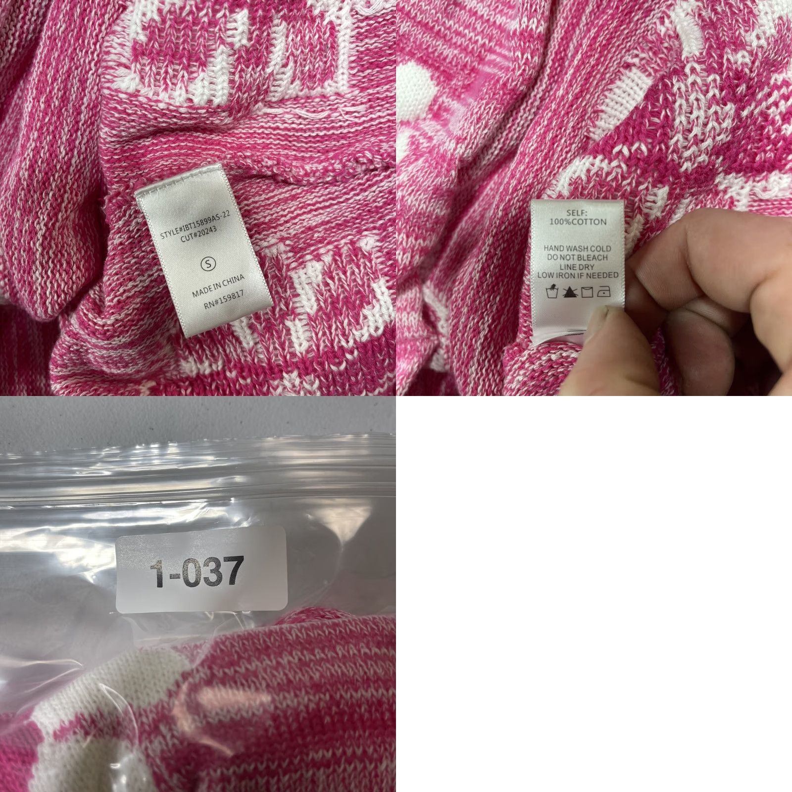 Vintage Altar'd State Sweater Womens Small Pink White Daisy Flower Knit Pullover Cute Size S / US 4 / IT 40 - 8 Thumbnail