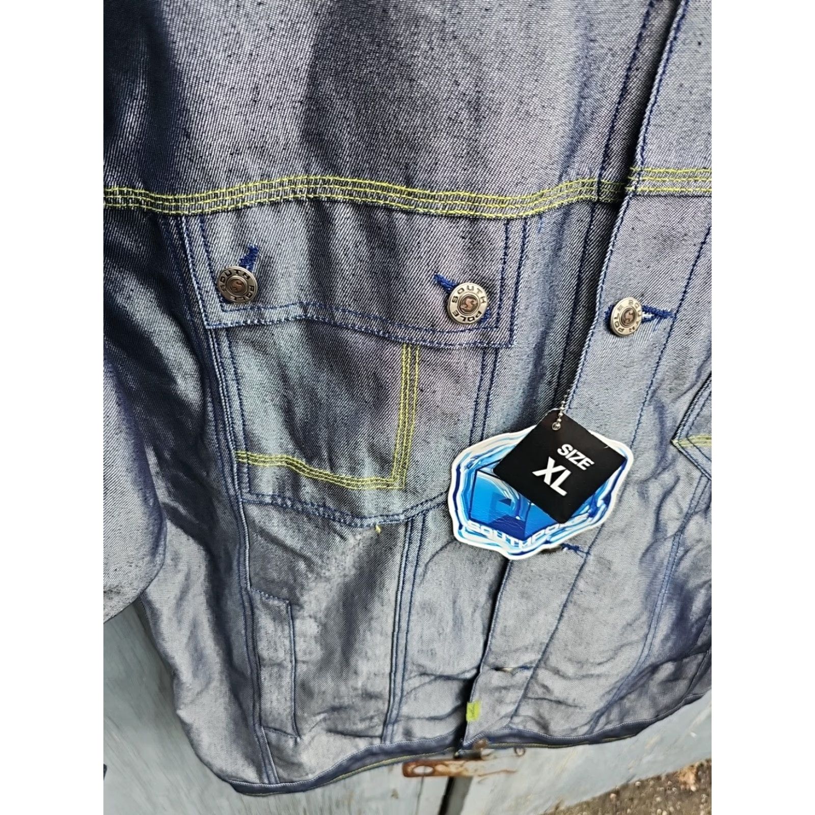 Southpole VINTAGE Southpole Heavy Denim Jacket XL Reflective Hip Hop 90s Denim Men Size US XL / EU 56 / 4 - 4 Thumbnail