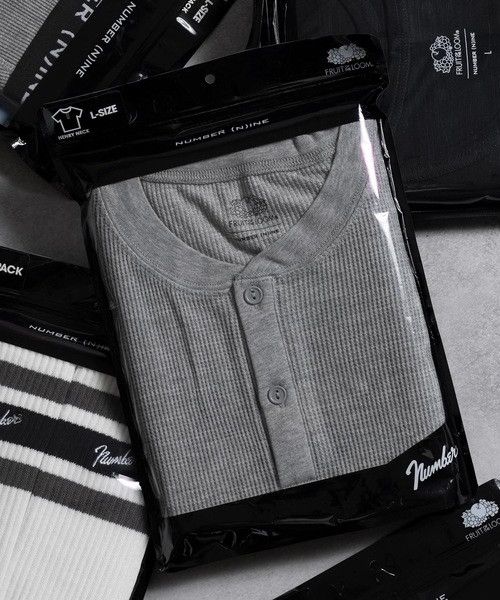 Fruit Of The Loom × Number (N)ine FRUIT OF THE LOOM × NUMBER NINE PACK HENLEY Tee M Size US M / EU 48-50 / 2 - 1 Thumbnail