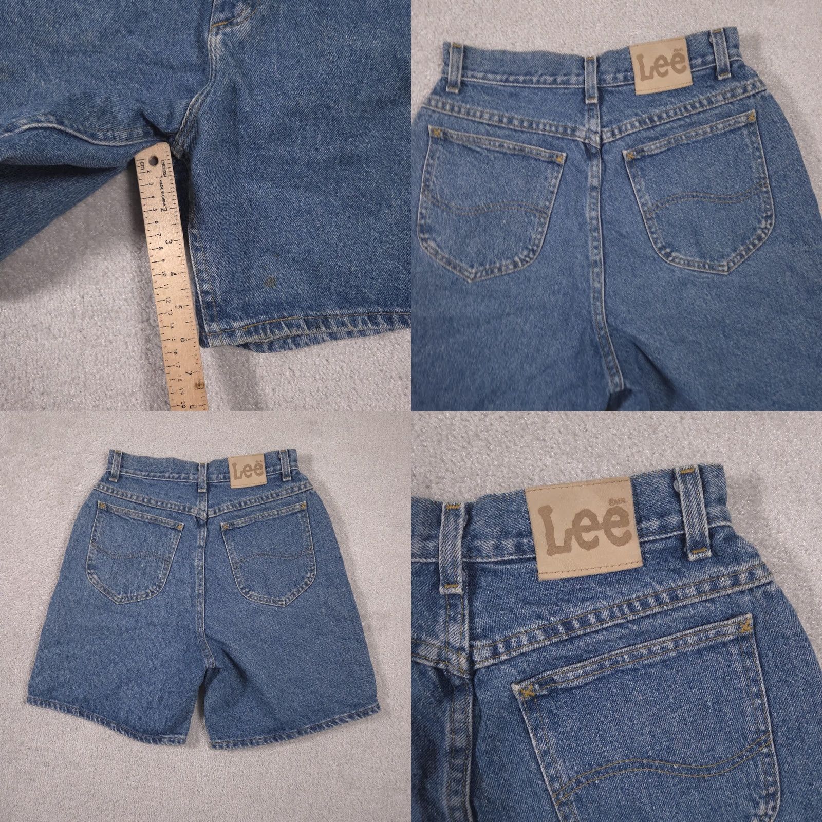 Lee Lee Bermuda Shorts Womens 10 Long Blue Relaxed Fit 5-Pocket Denim Zip Fly Casual Size 32" / US 10 / IT 46 - 9 Thumbnail