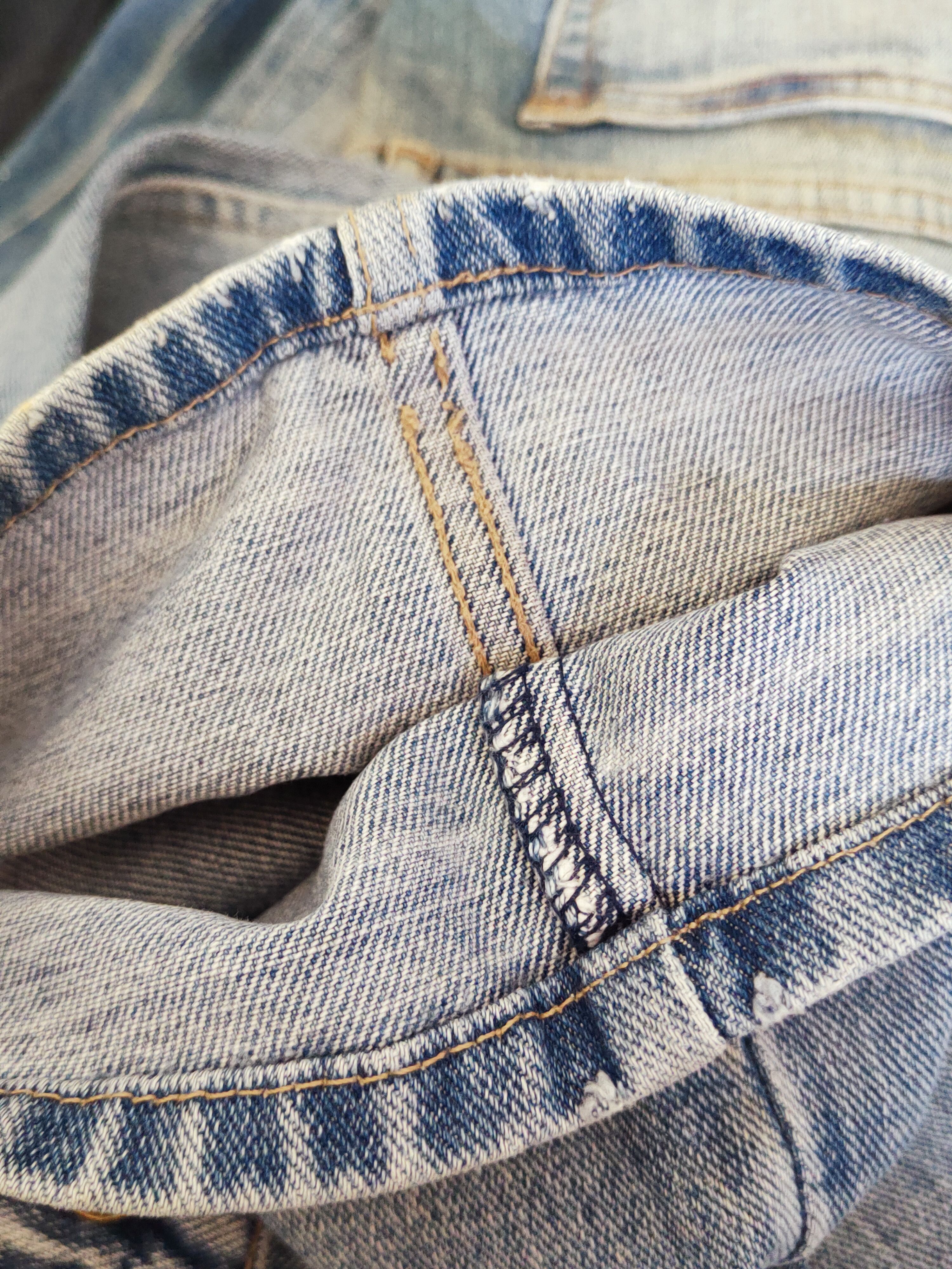 Japanese Brand Lee vintage blue Distressed Ripped Jeans #W652 Size US 32 / EU 48 - 14 Thumbnail
