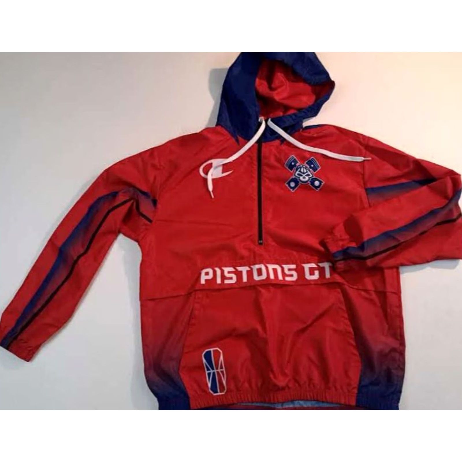 Champion Vintage Detroit Pistons Basketball 1/4 Zip Hooded Champion Jacket M Size US M / EU 48-50 / 2 - 2 Thumbnail