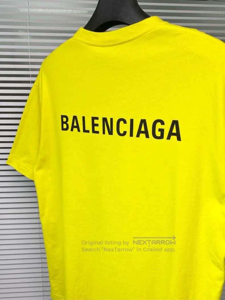 Balenciaga Balenciaga Yellow Short Sleeve T-Shirt with Letter Print L Size US S / EU 44-46 / 1 - 3 Thumbnail