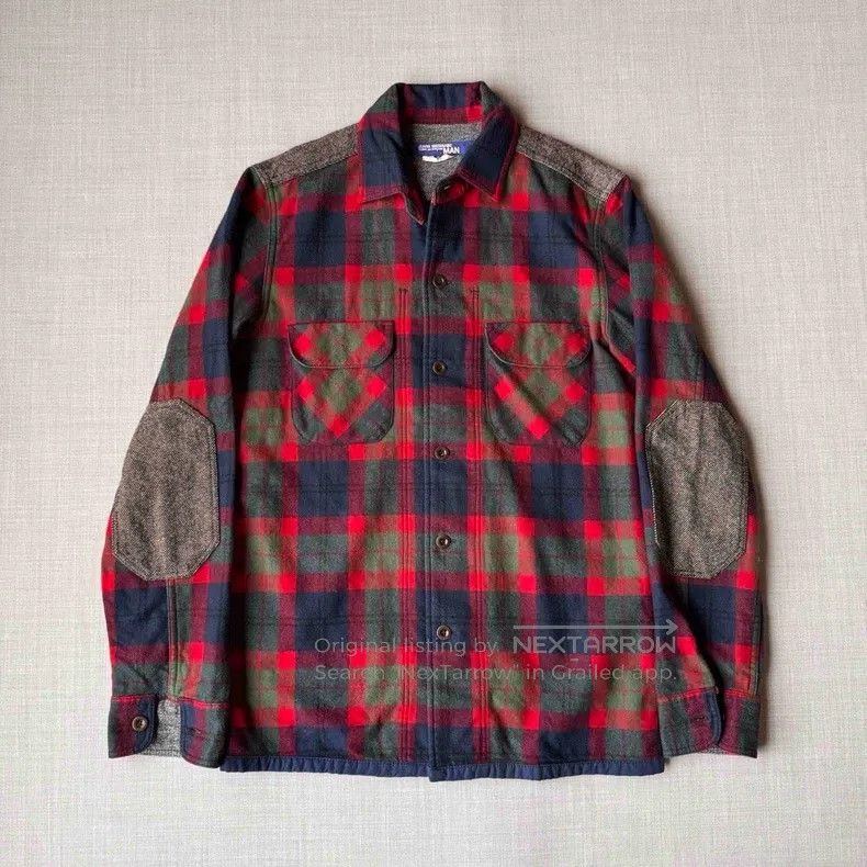 Junya Watanabe Junya Watanabe Patchwork Plaid Wool Long Sleeve Shirt Size US S / EU 44-46 / 1 - 1 Thumbnail