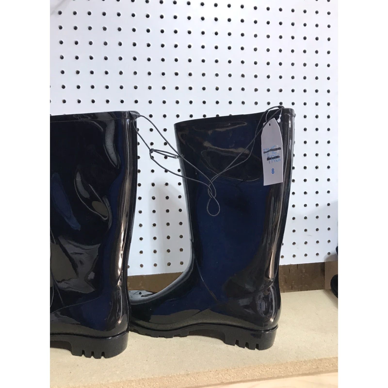 Vintage Time And Tru Rubber Boots Women's Size 8 Black Mid-Calf Pull-On Water Resistant New Size US 8 / IT 38 - 4 Thumbnail