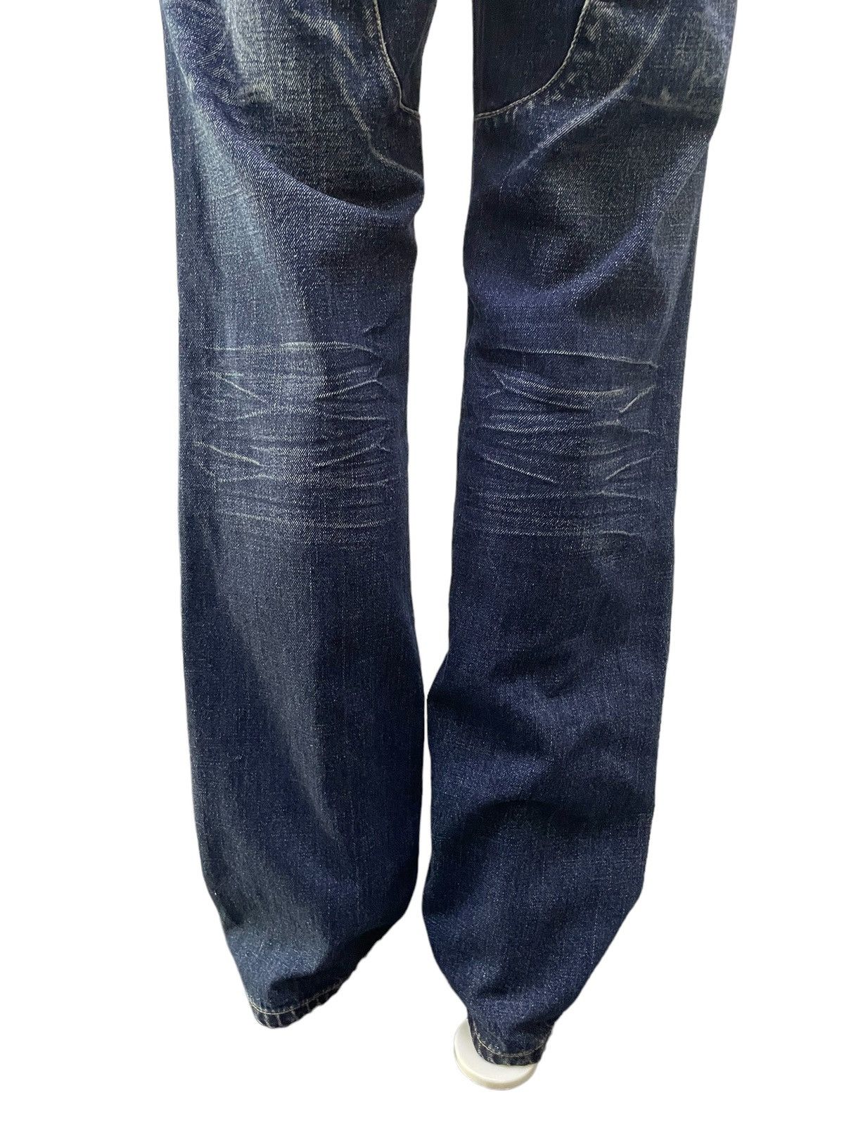Japanese Brand Designez Japan Asymmetrical illustration Back At Front Jeans Size US 31 - 8 Thumbnail