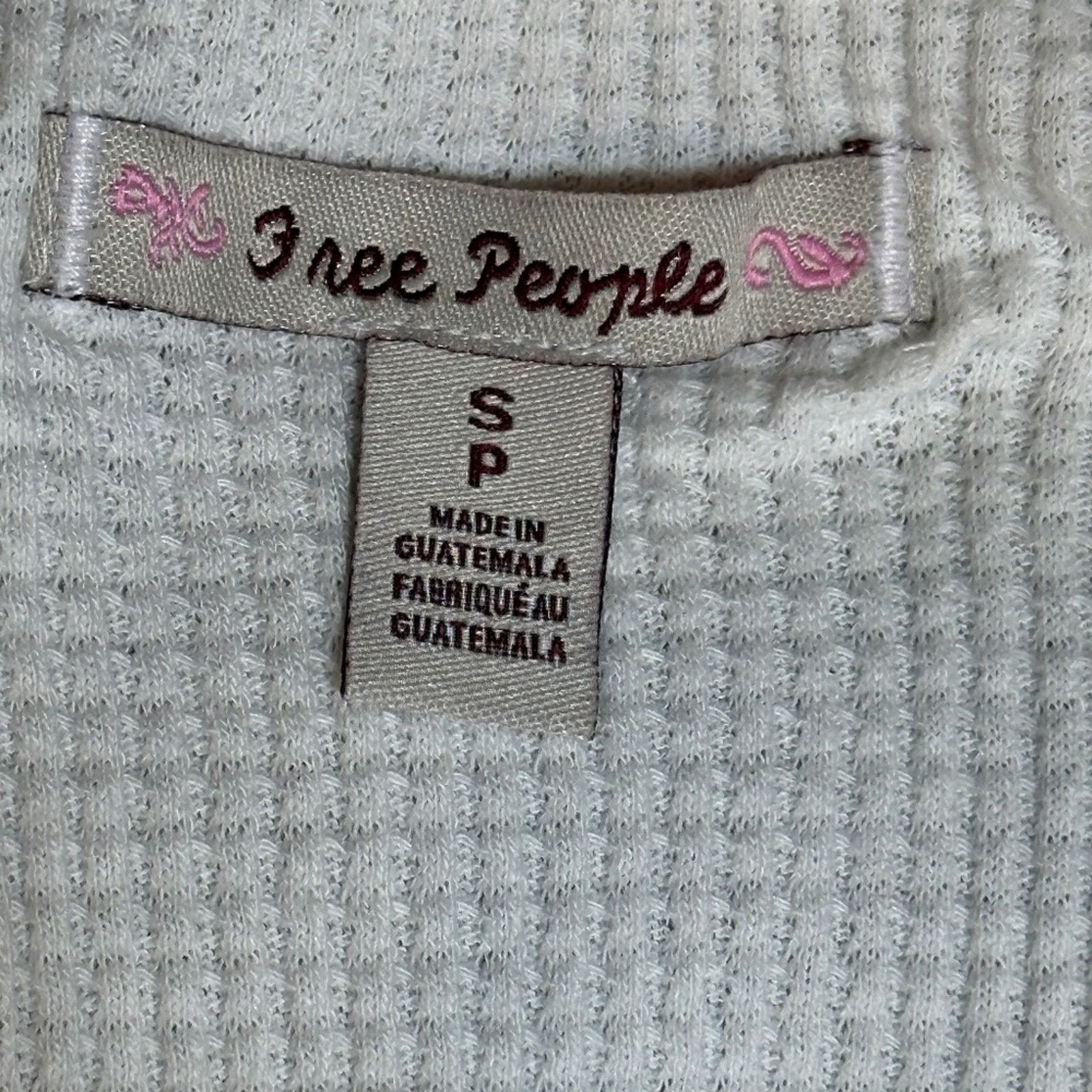 Free People Free People Santa Clara Waffle Knit Oversized Alabaster S Size S / US 4 / IT 40 - 21 Thumbnail