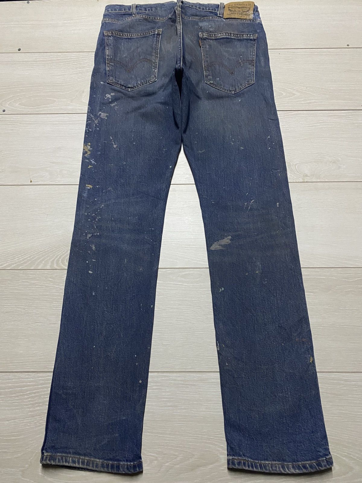 Levi's Vintage Levis 505 Y2K Paint Splatter Skinny Jeans Size US 33 - 2 Thumbnail