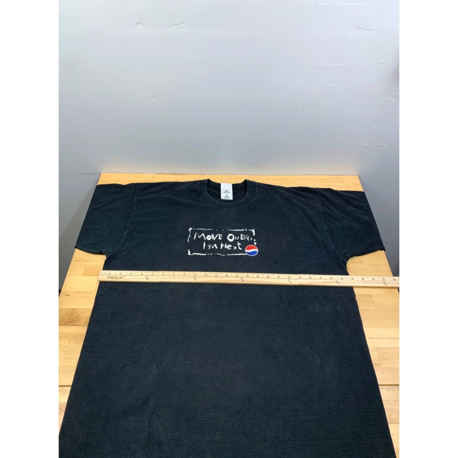 Fruit Of The Loom VINTAGE Pepsi Promo Shirt Mens XL Black Move Over... I'm Next 11425 Size US XL / EU 56 / 4 - 6 Thumbnail