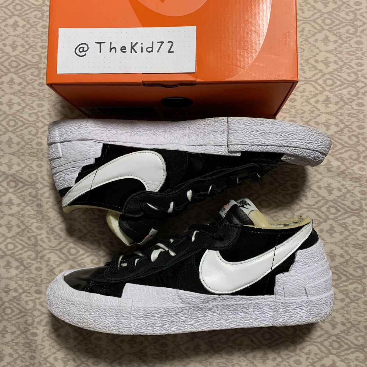 Nike × Sacai Nike X Sacai Blazer Low “Patient Leather Black” 2022 Size US 11 / EU 44 - 1 Thumbnail