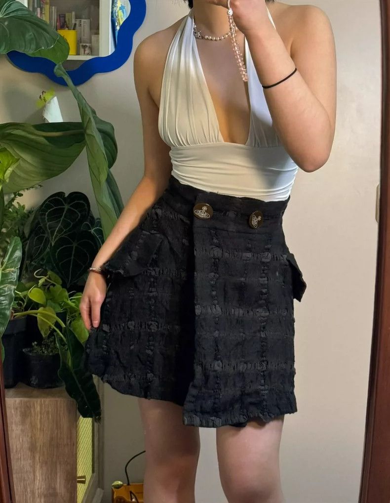 Vivienne Westwood Vivienne Westwood size3 Black cotton caper skirt Size 28" / US 6 / IT 42 - 1 Thumbnail