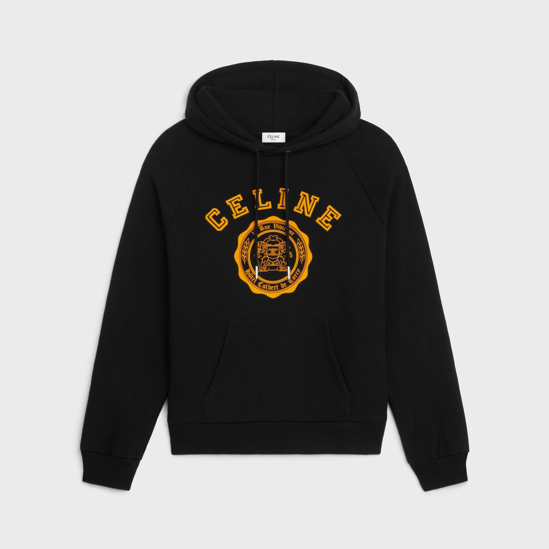 Celine BLASON LOOSE HOODIE IN COTTON FLEECE black Size US L / EU 52-54 / 3 - 1 Thumbnail