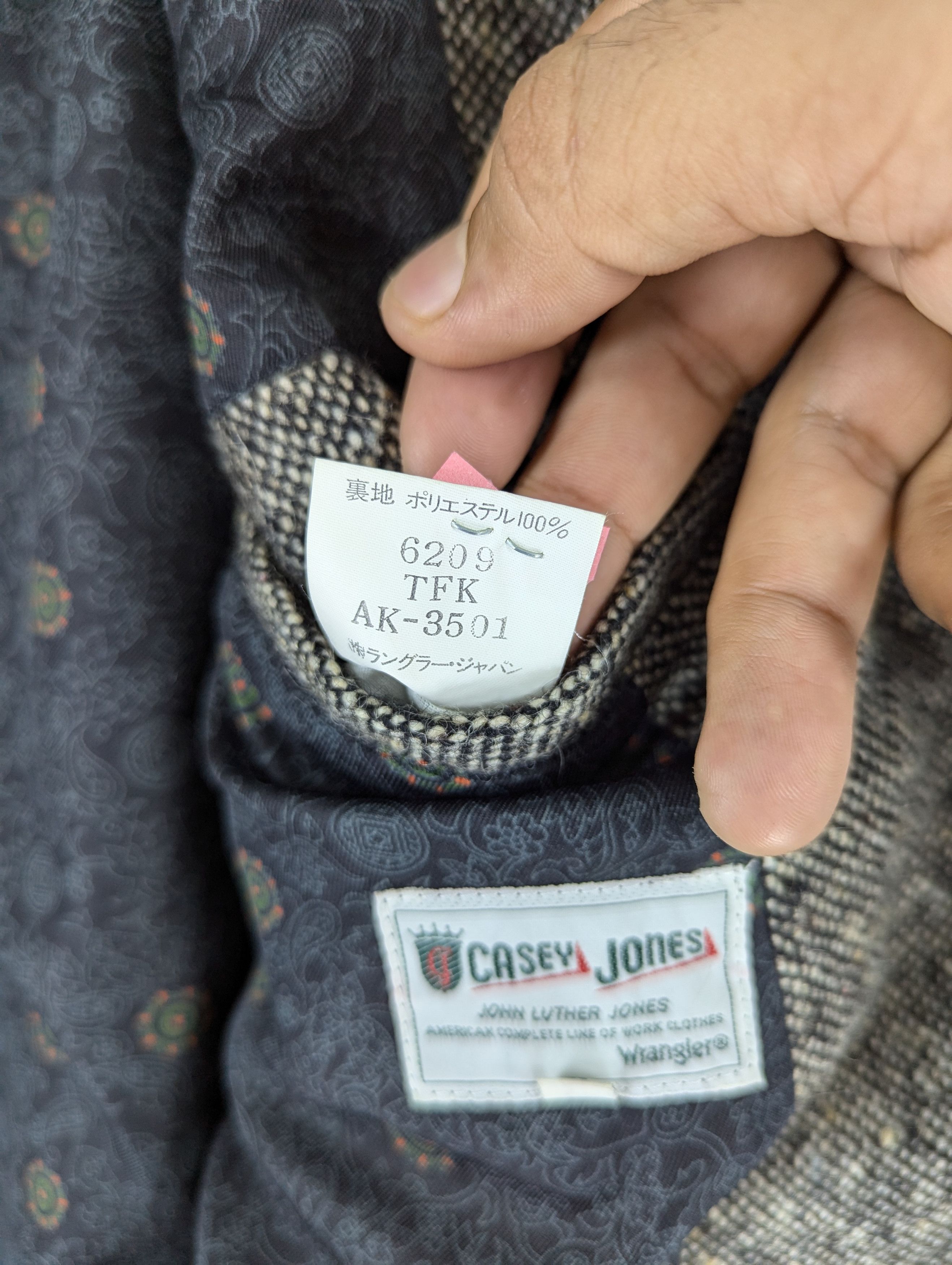 Designer × Vintage × Wrangler Vintage Casey Jones By Wrangler Wool Blazer Jacket Size US L / EU 52-54 / 3 - 10 Thumbnail