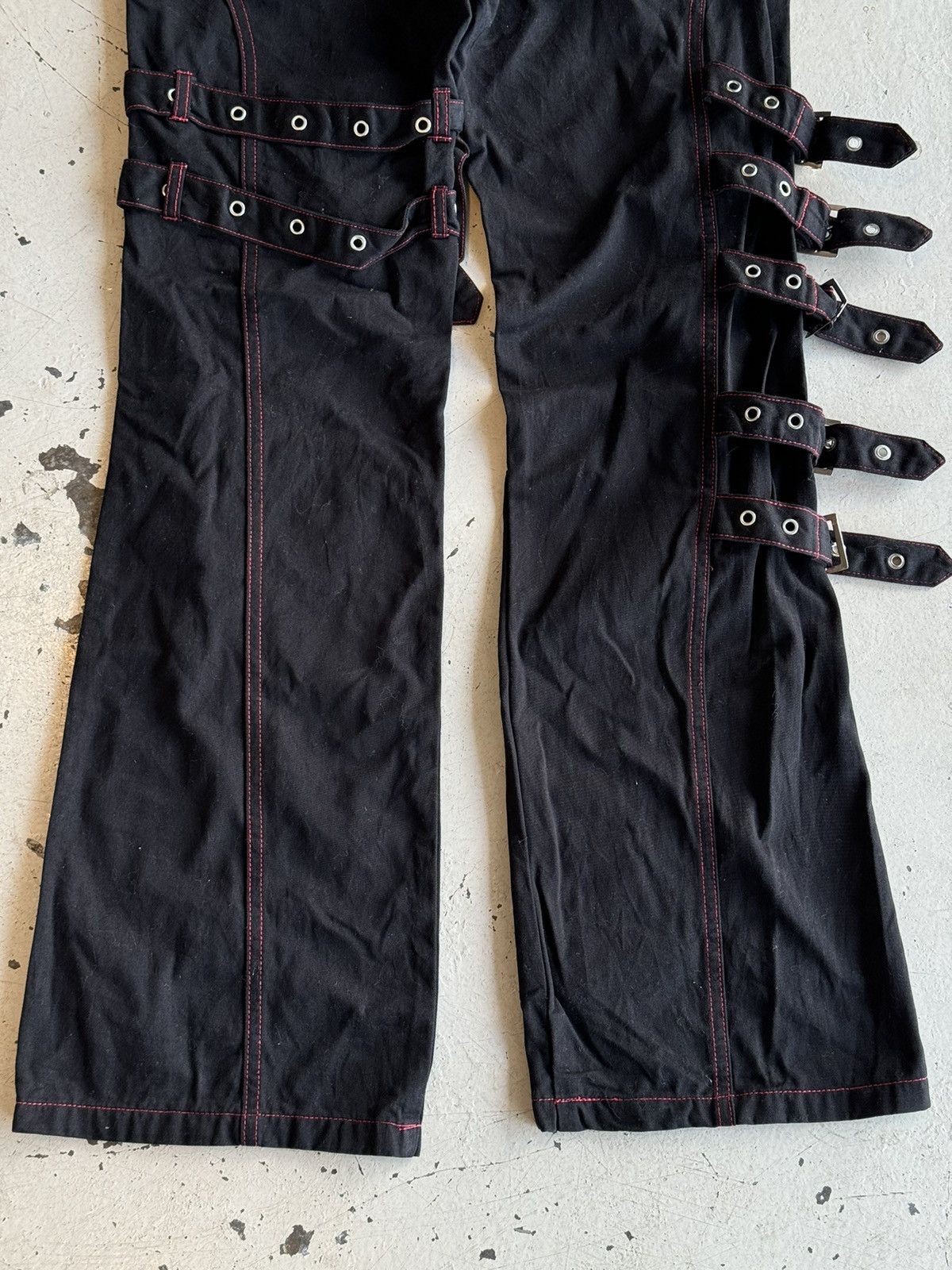 Japanese Brand Vintage Deorat Tactical Bondage Belt Riot Punk Flared Pants Size US 30 / EU 46 - 12 Thumbnail