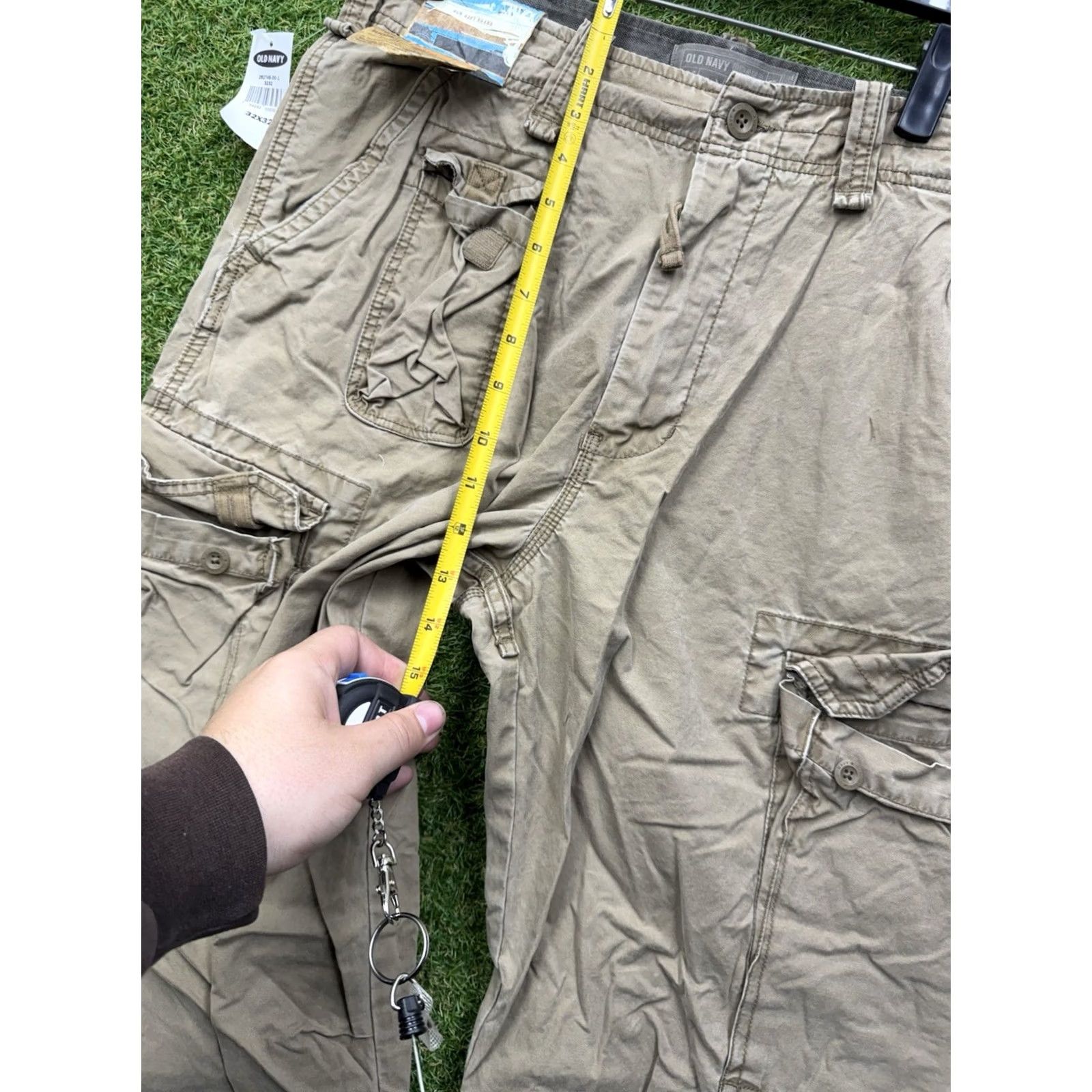 Old Navy Old Navy Cargo Pants Mens 32x32 Green Baggy Military Paratrooper Surplus Vintage Size US 33 - 6 Thumbnail