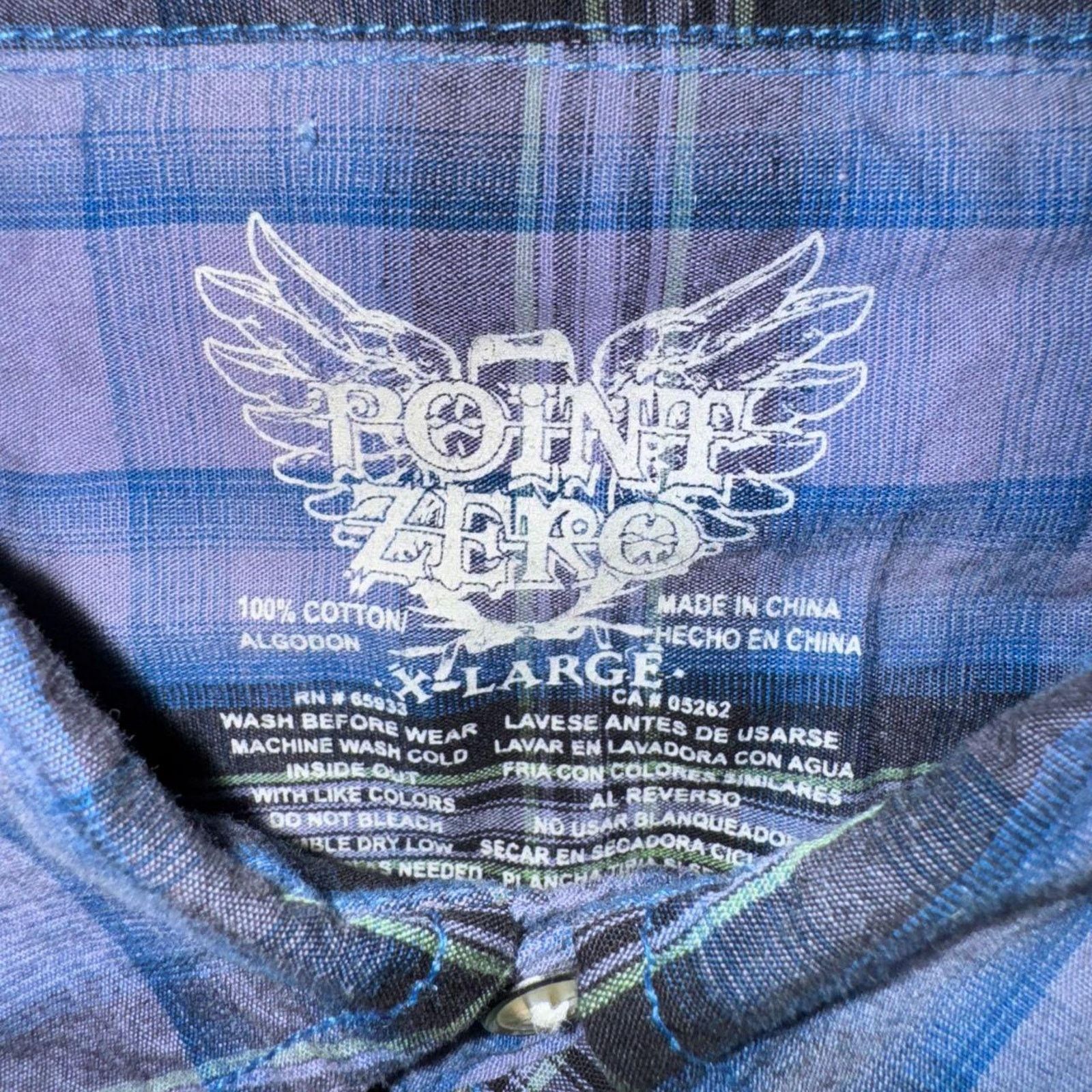 Point Zero Vintage y2k point zero grunge raw 2000s plaid flannel shirt Size US XL / EU 56 / 4 - 3 Thumbnail